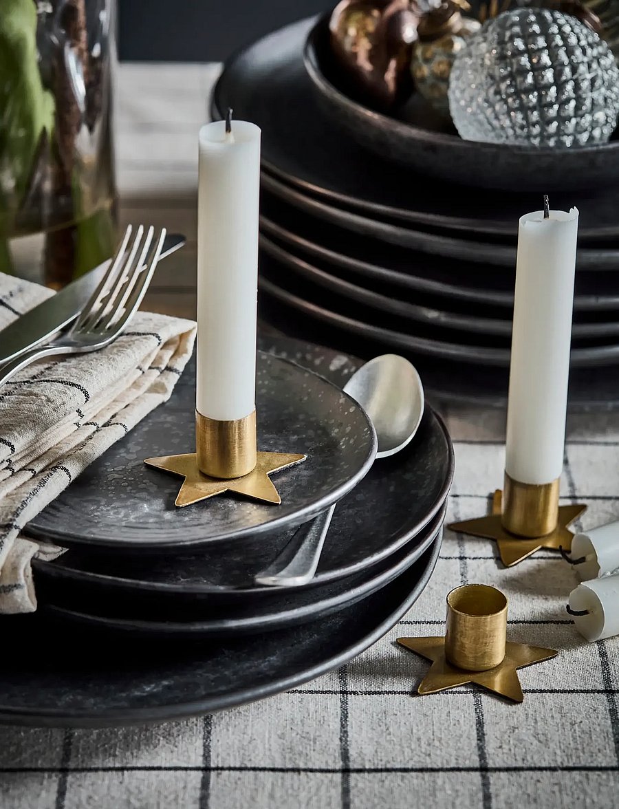 house doctor - Candle holder, HDStage, Antique bra - gold - 0