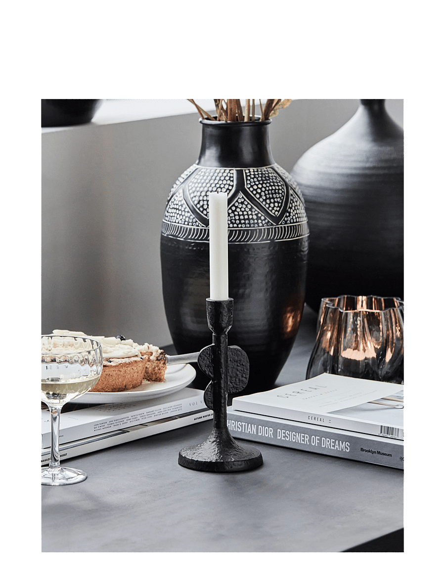 house doctor - Candle stand, HDDonna, Black - kerzenständer - black - 2
