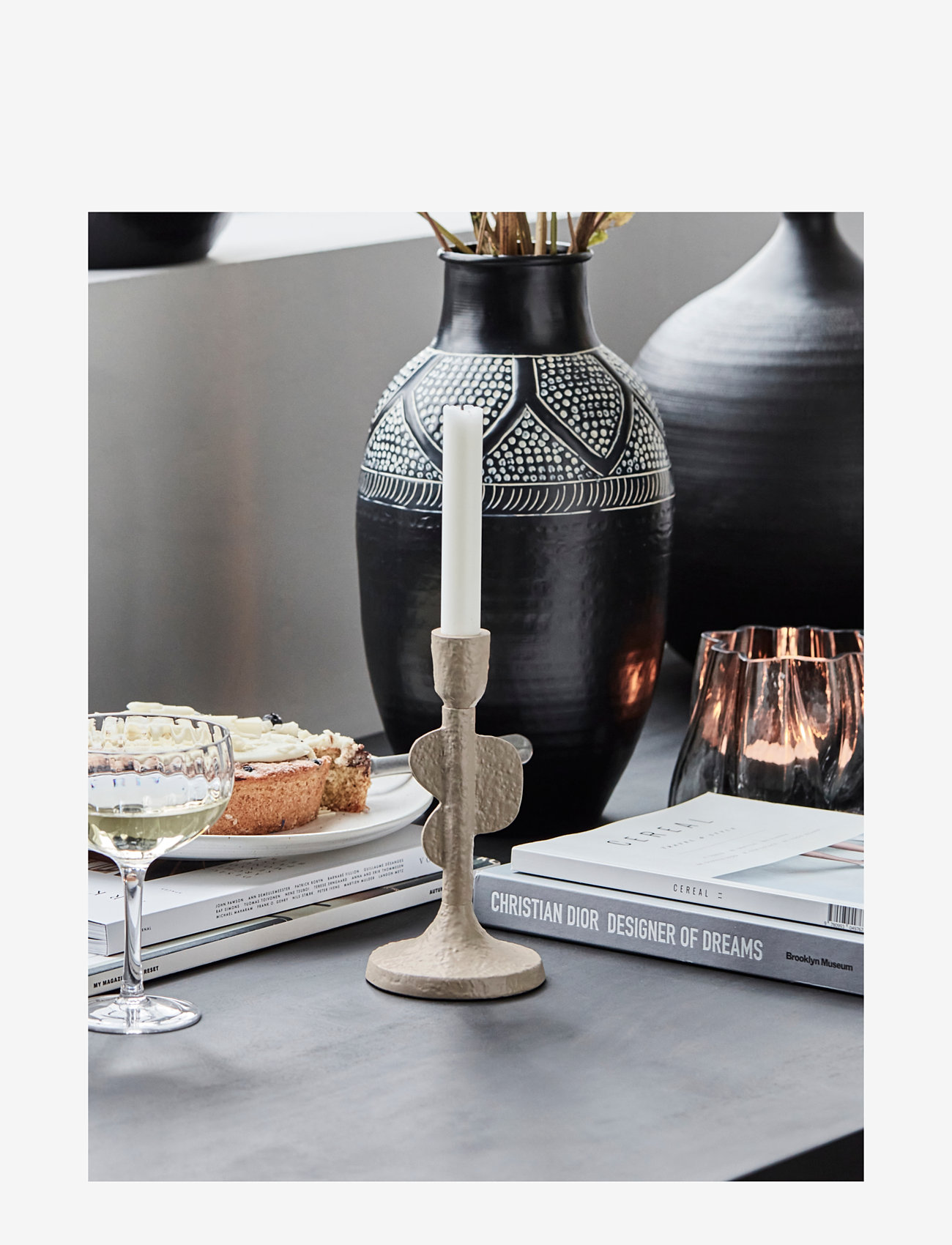 house doctor - Ljusstake, HDDonna, Beige - köp efter pris - beige - 2