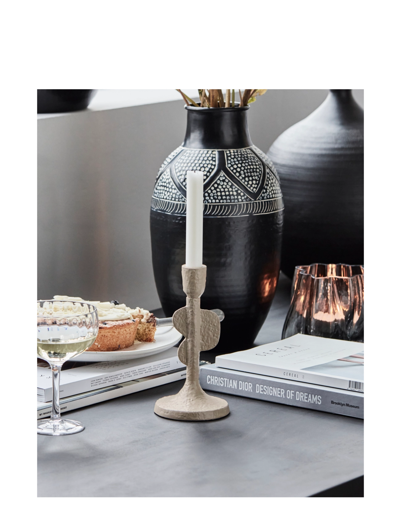 house doctor - Lysestage, HDDonna, Beige - lysestager - beige - 2