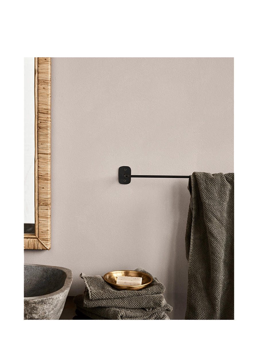 house doctor - Towel rail, HDPati, Black - haken & bügel - black - 2