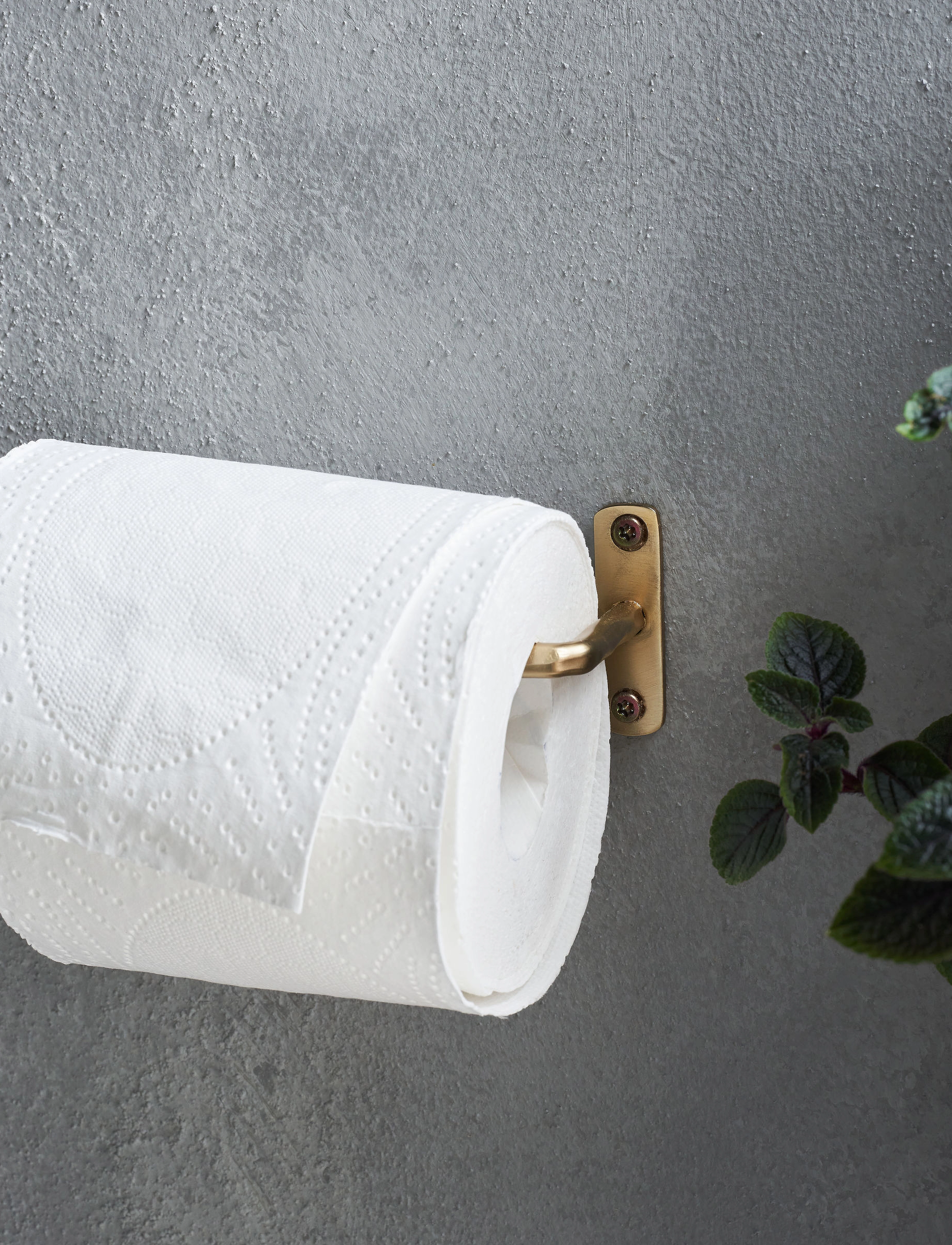house doctor Toilet Paper Holder, Hdwelo, Brushe, 13X6X5 cm, Bathroom Interior, Gold - Holders & Hocks, Homeware