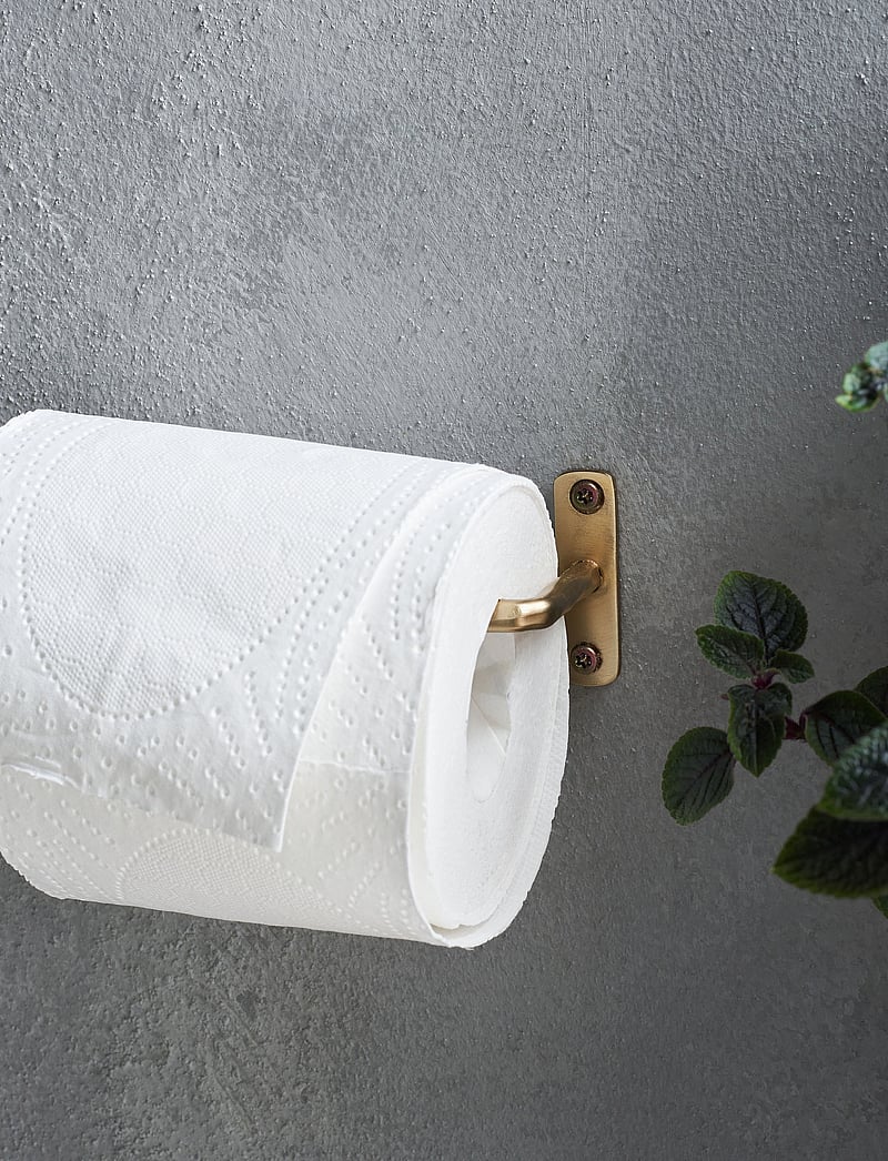 house doctor - Toilet paper holder, Welo, Brushed brass finish - riputuskonksud ja nagid - brushed brass finish - 1