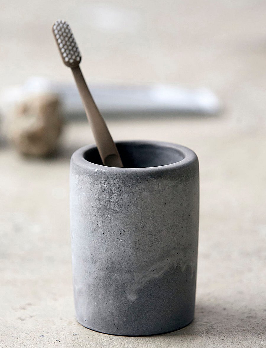 house doctor - Tumbler, HDCement, Grey - zahnbürstenhalter - grey - 0