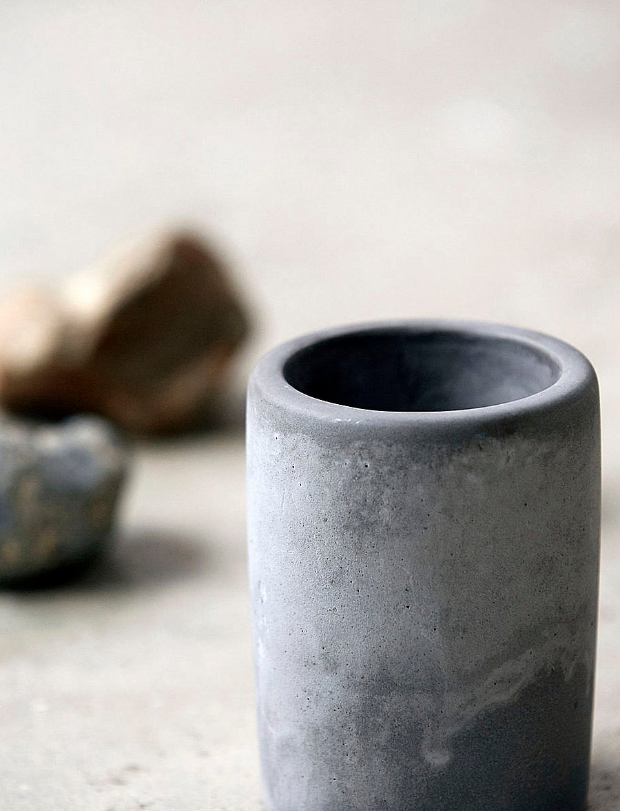 house doctor - Tumbler, HDCement, Grey - zahnbürstenhalter - grey - 2
