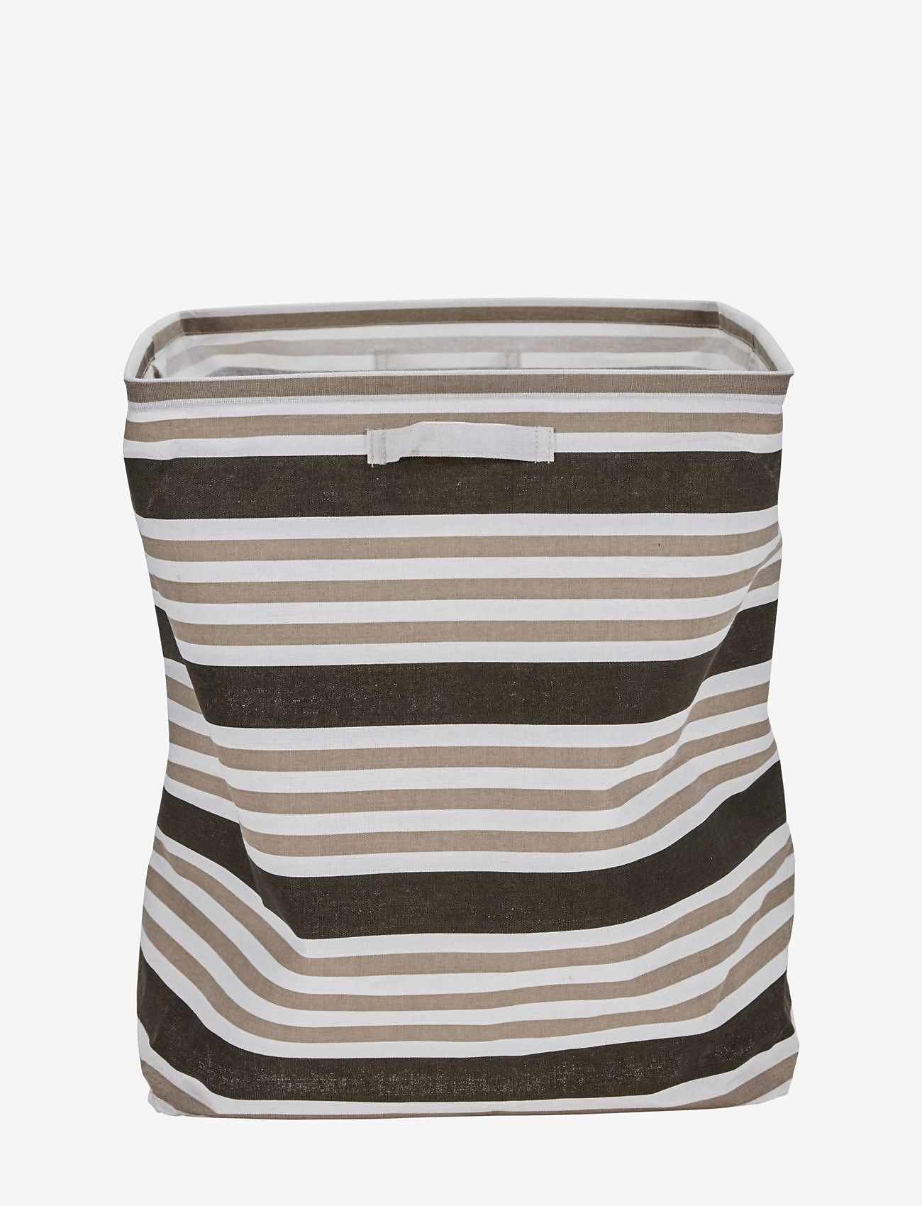house doctor - Storage basket, Store, Brown stripe - køb efter pris - brown stripe - 0