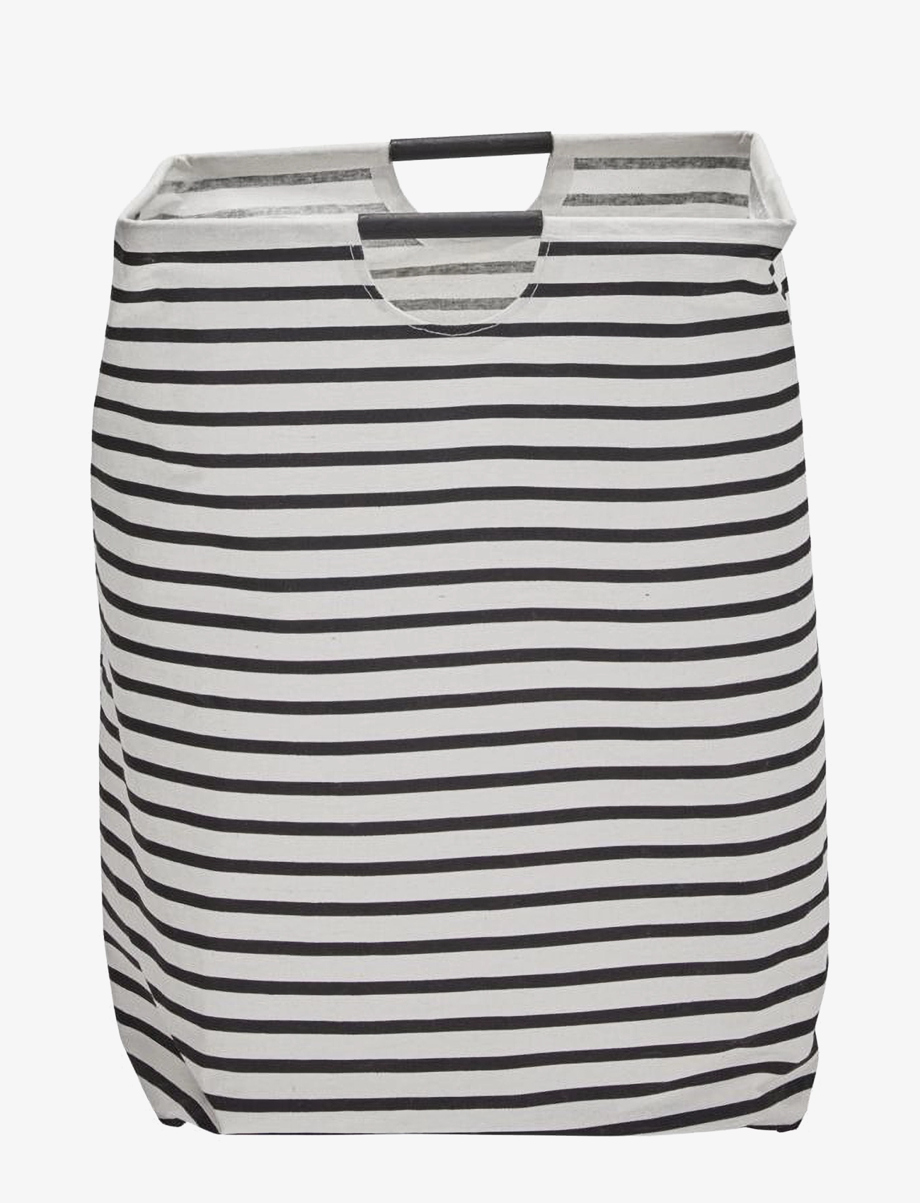 house doctor Vasketøjspose, Hdstripes, Sort/Hvid, Vasketøj Baskets, Hvid, Str: L:40CM