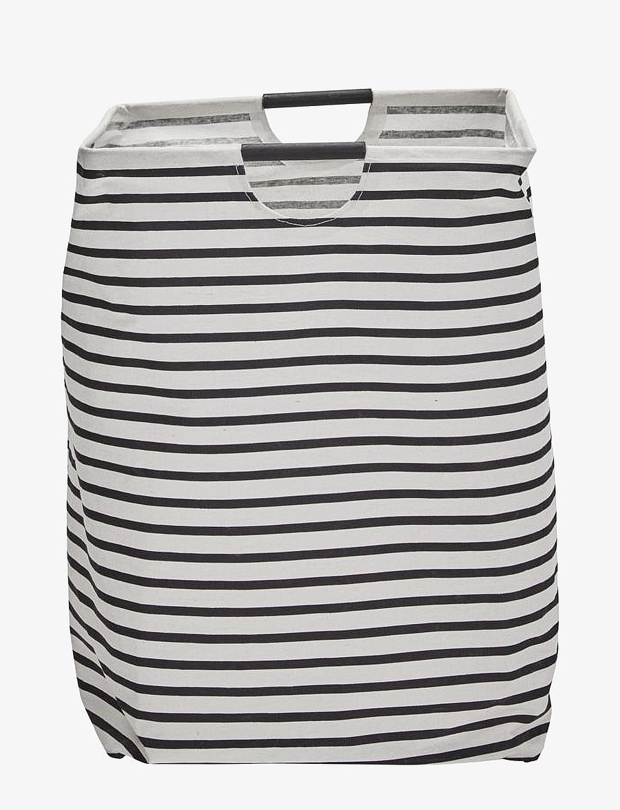 house doctor - Laundry bag, HDstripes, Black/White - black/white - 0
