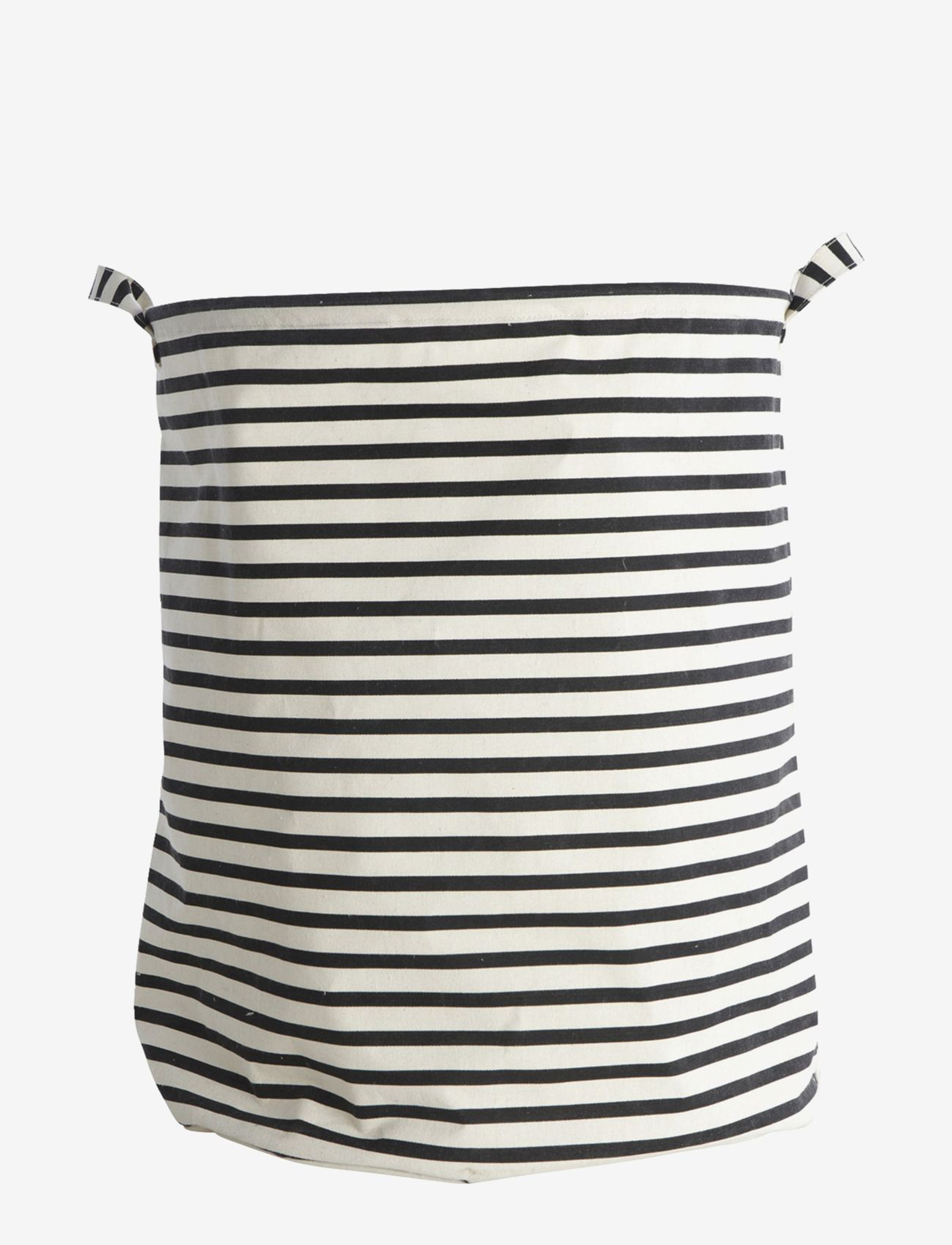house doctor - Laundry bag, HDStripes, Black - wäschekörbe - black - 2