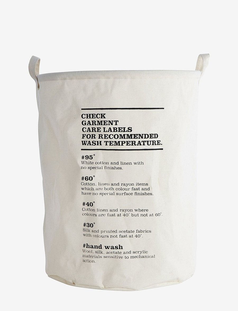 house doctor - Wash Instructions Laundry bag - wäschekörbe - no color - 1