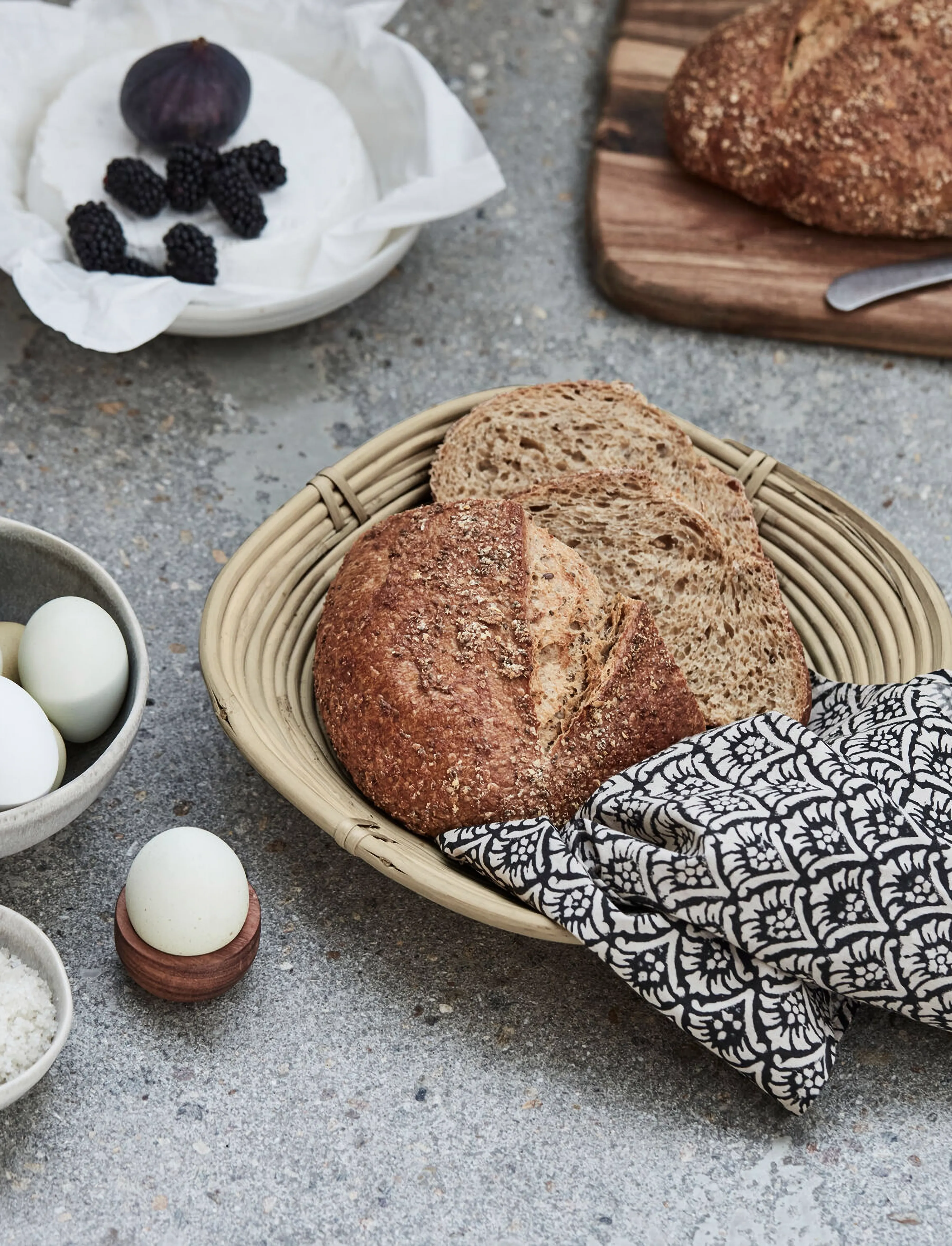 house doctor Basket, Hdconical, Natural, L:26 cm.W:26 cm.H:5.5 cm, Kitchen Storage - Bread Bins & Baskets, Homeware
