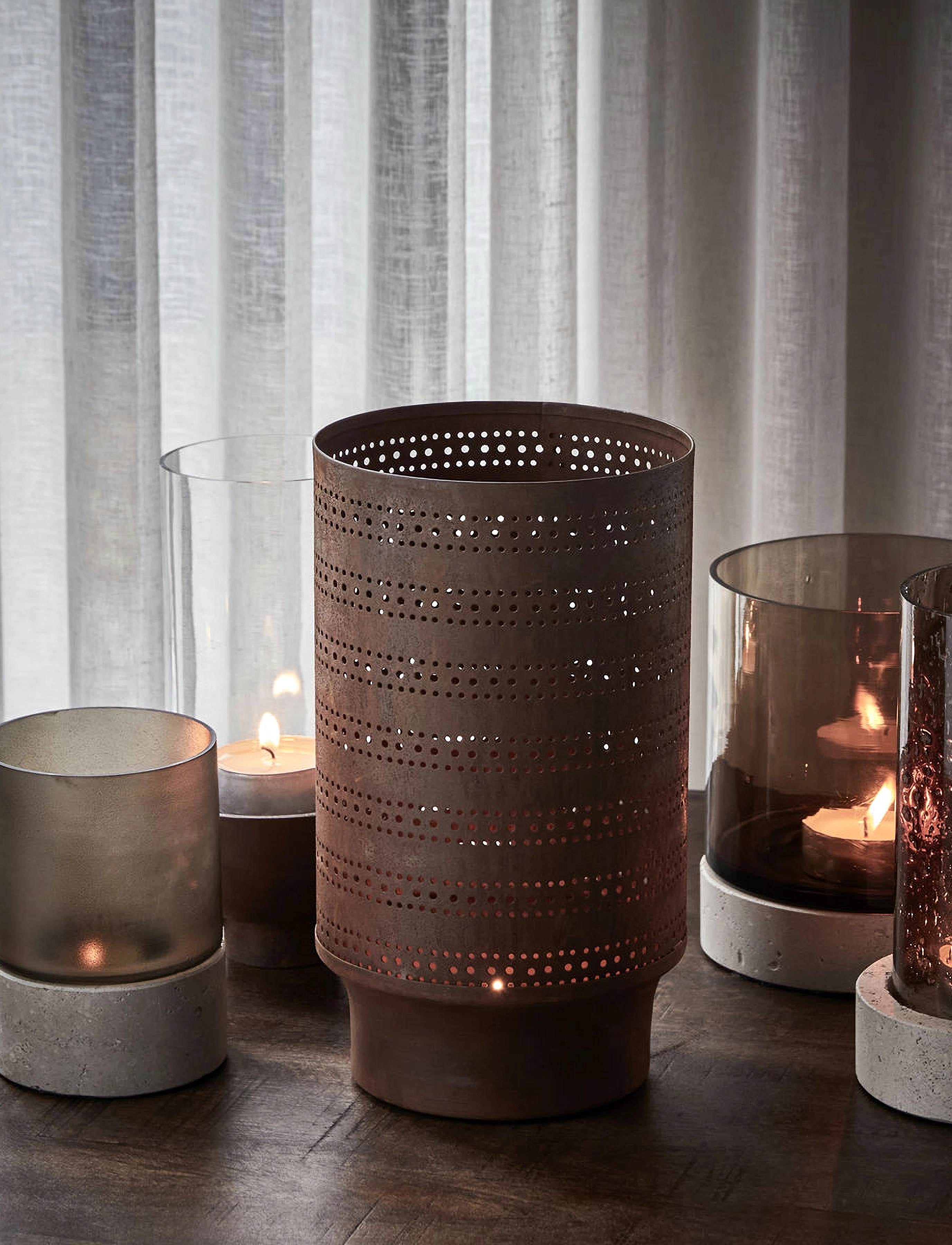 house doctor - Candle holder, HDKutu, Burned red - burned red - 1