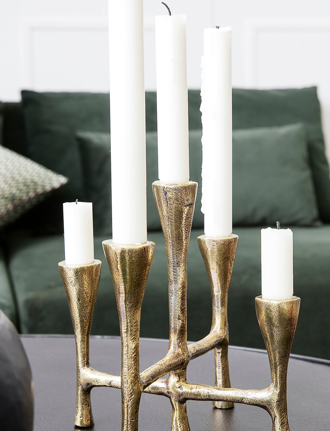 house doctor Tristy Lysestage, H20 cm, Gold, Lysestager & Lanterner > Lysestager, Unisex
