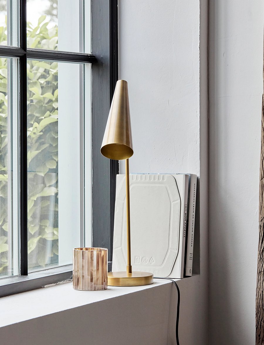 house doctor - Table lamp, HDPrecise, Brass - brass - 0