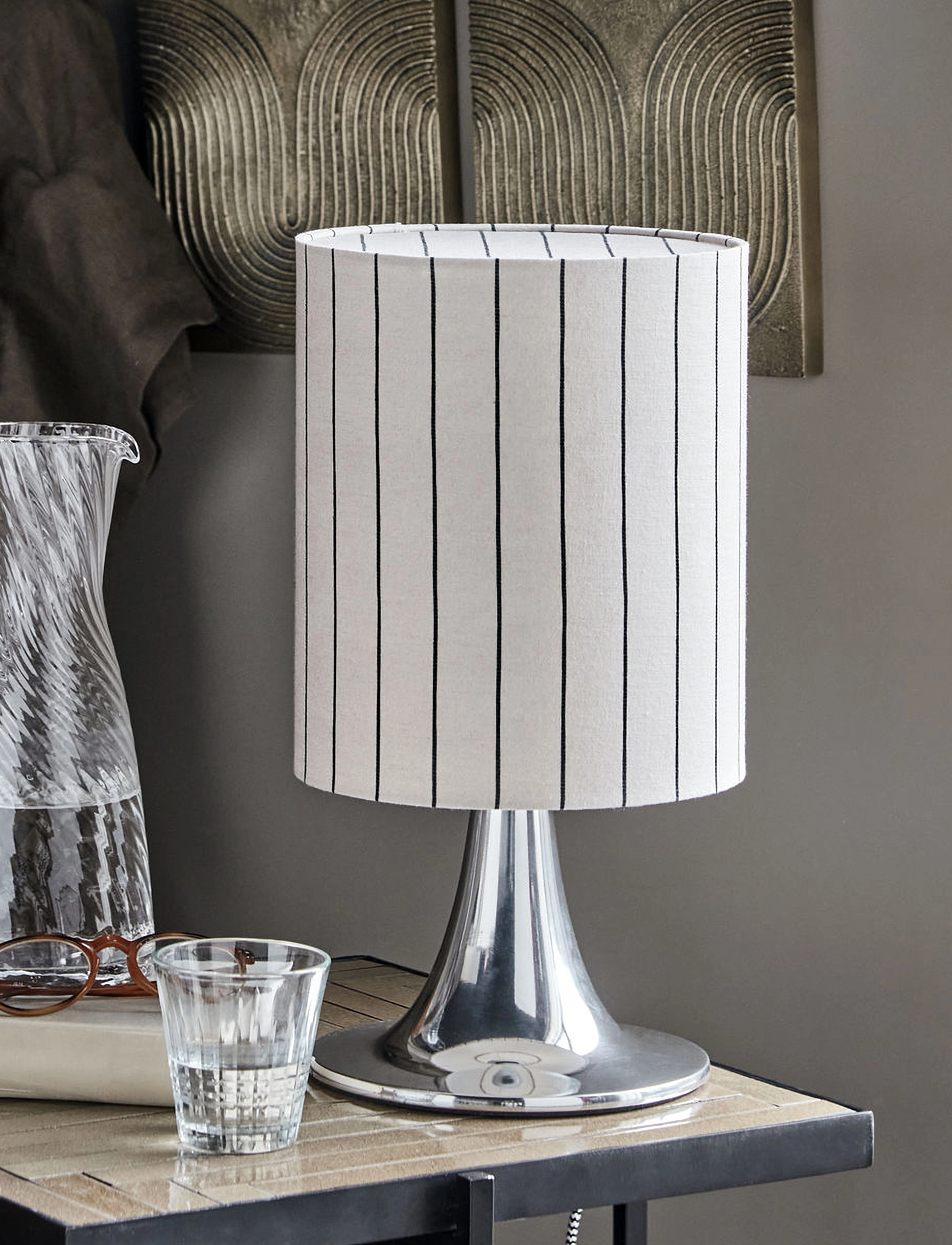 house doctor Bordlampe, Hdtulip, Sølv Finish, H:38 cm, Lamps, Silber - Table Homeware