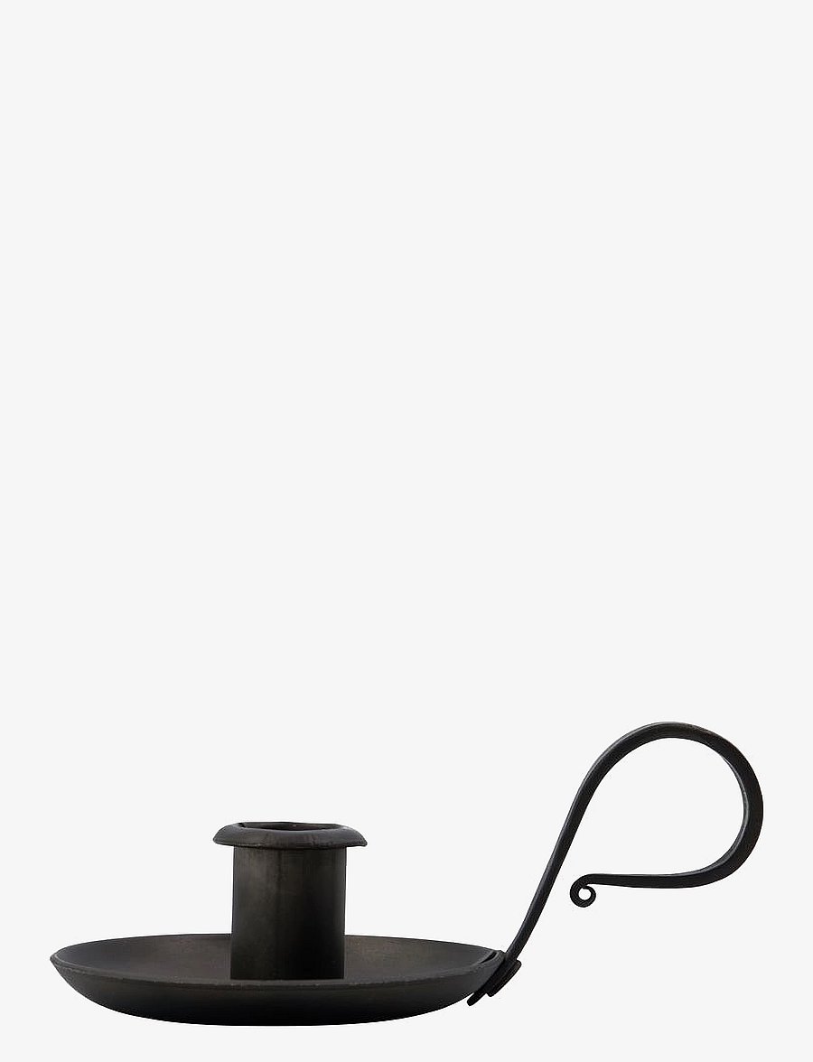 house doctor - Candle holder, HDGrab, Black - black - 0