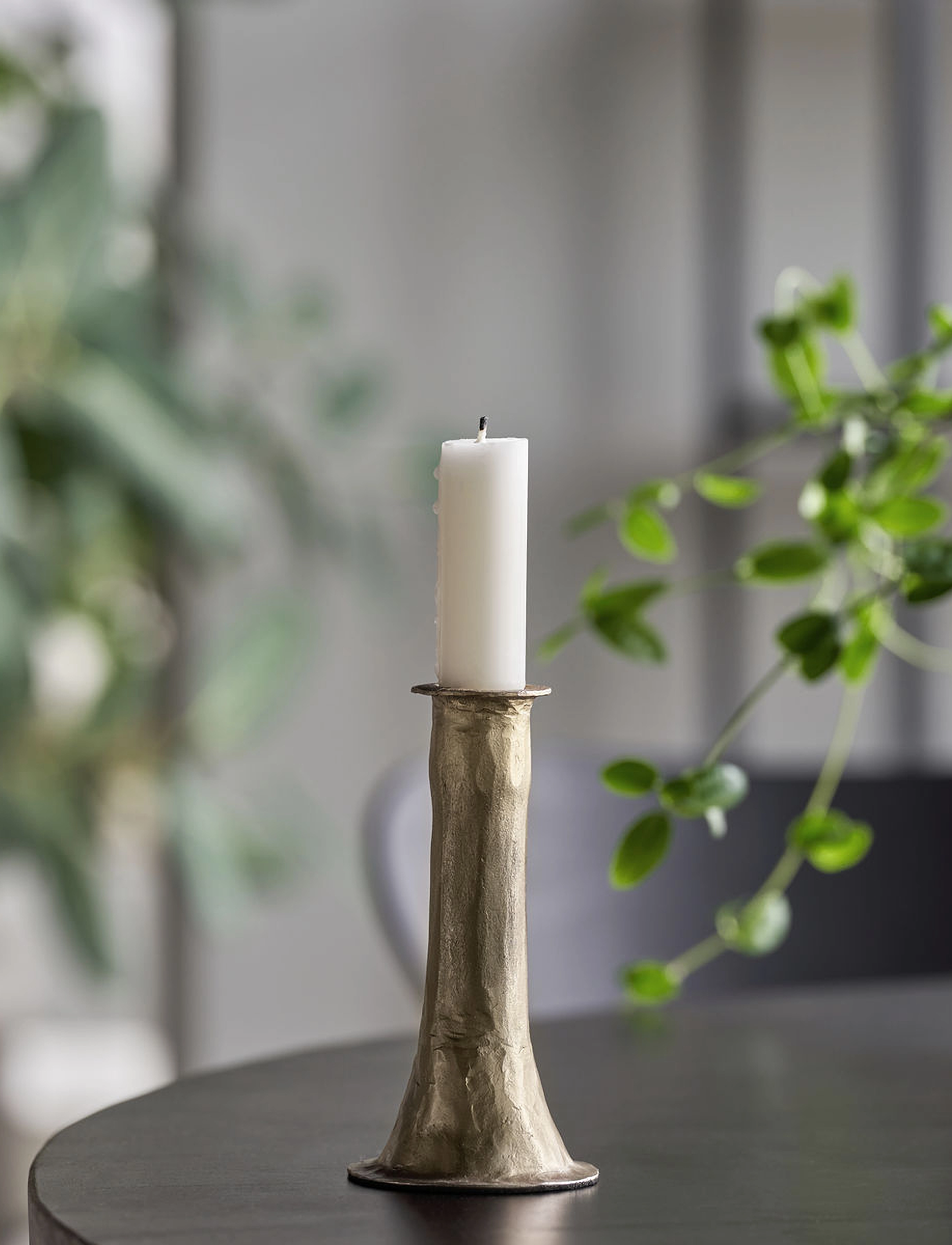 house doctor Candle Holder, Hdticca, Antique Gol, 6.5X6.5X13 cm, Gold, Lysestager & Lanterner > Lysestager, Unisex
