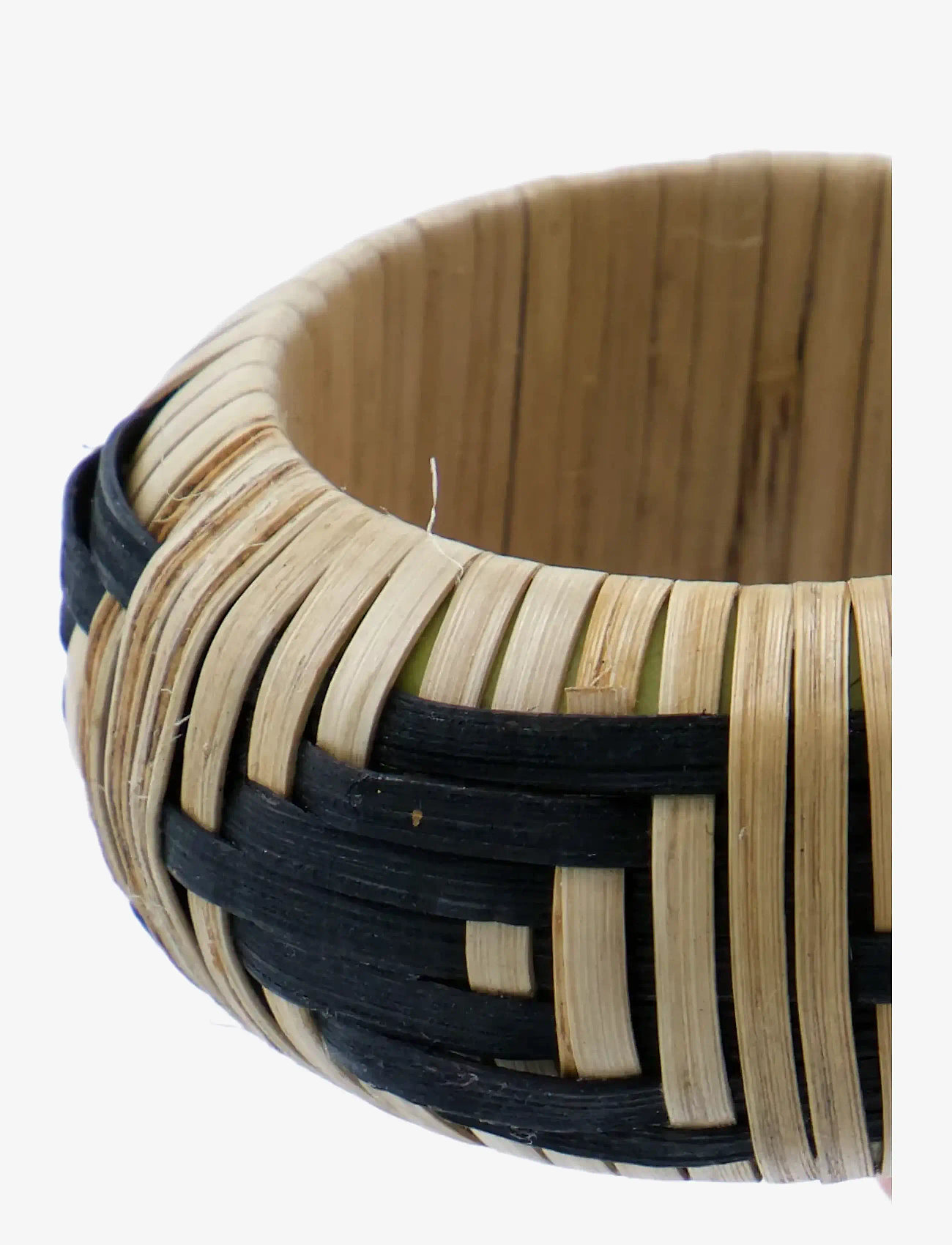 house doctor - Napkin rings, HDBam, Nature;Black - servettitelineet & -renkaat - nature, black - 1