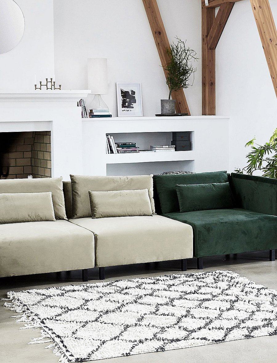 house doctor - Zena Rug - baumwollteppiche & flickenteppich - white/black - 1