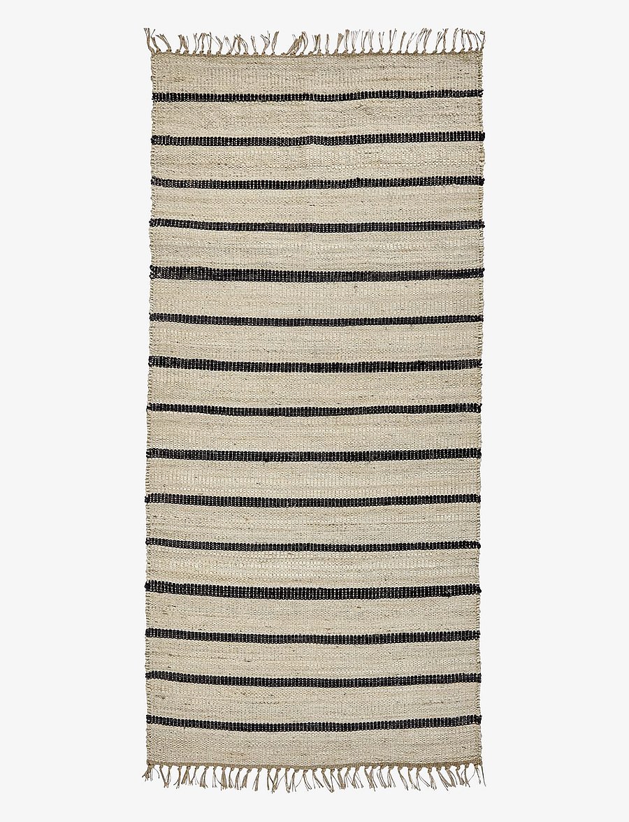 house doctor - Rug, HDSima, Black, Natural - baumwollteppiche & flickenteppich - black/natural - 1