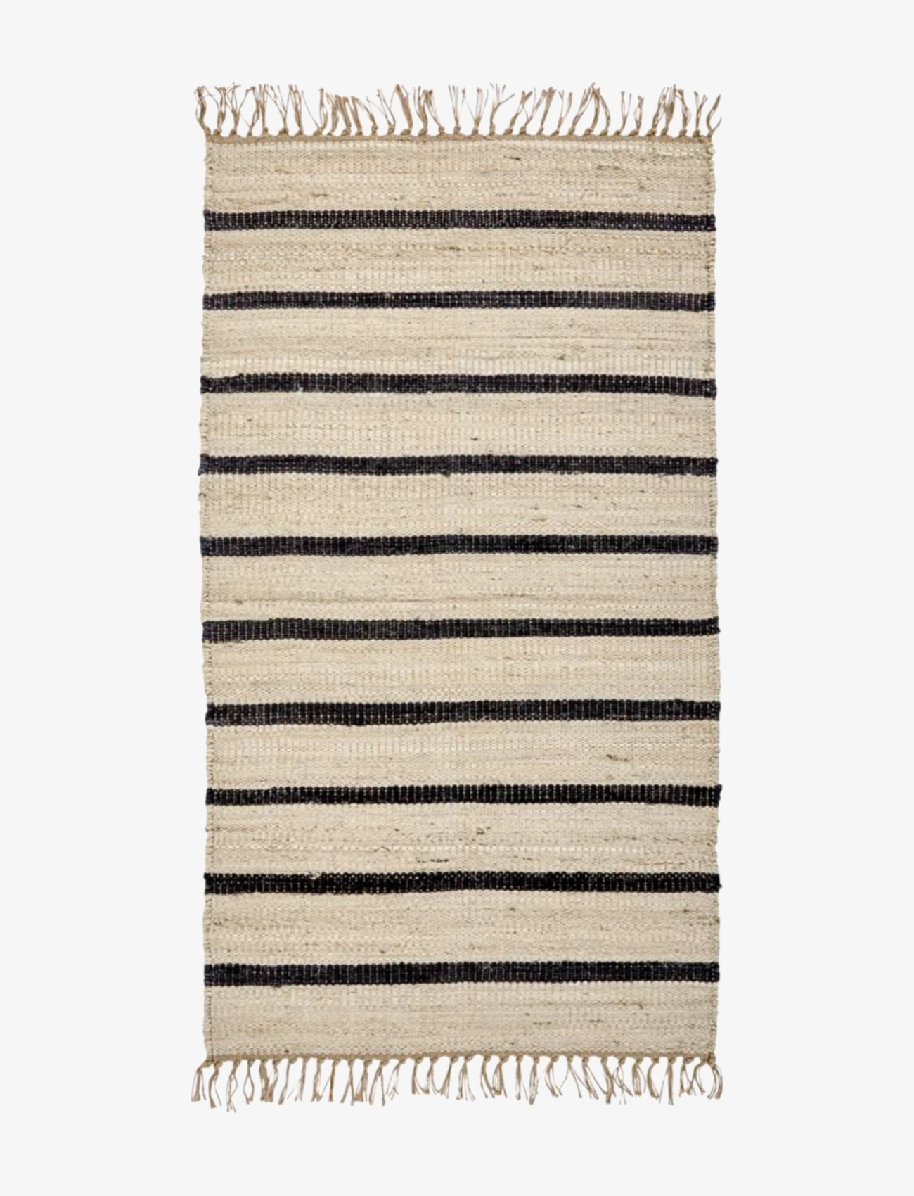 house doctor Rug, Hdsima, Black, Natural, Bomuldsmåtte og kludetæppe, Beige, Str: 140X70CM