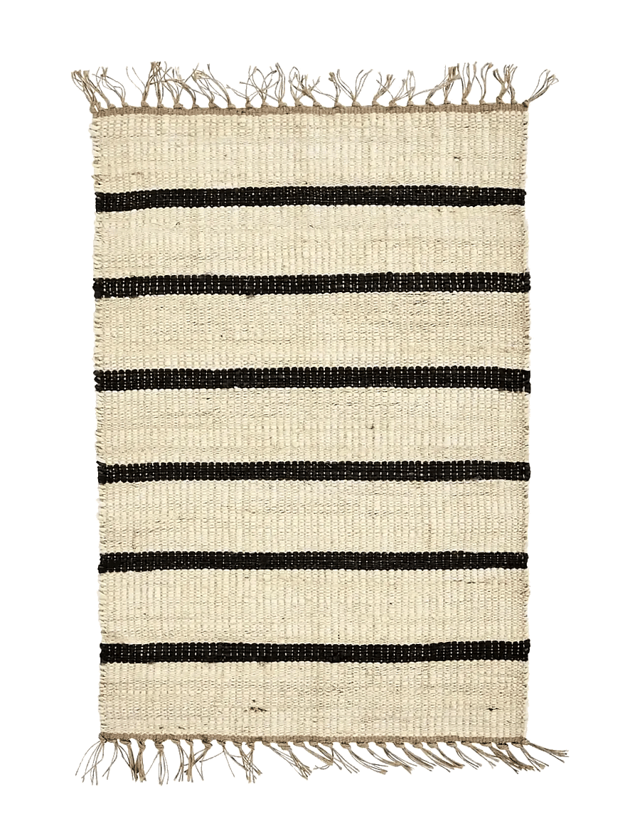 house doctor - Rug, HDSima, Black, Natural - wycieraczki - black - 1