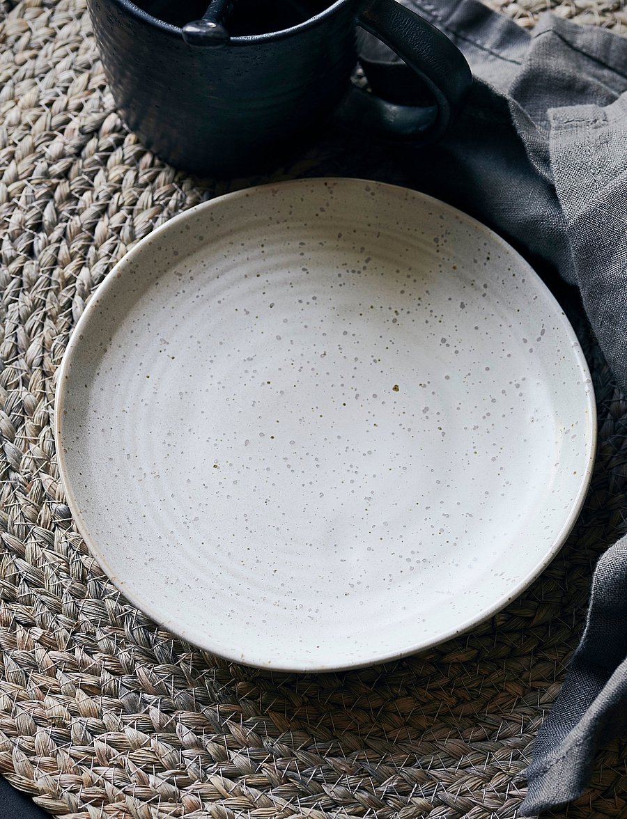 house doctor - Cake plate, HDPion, Grey, White - väikesed taldrikud - grey/white - 0