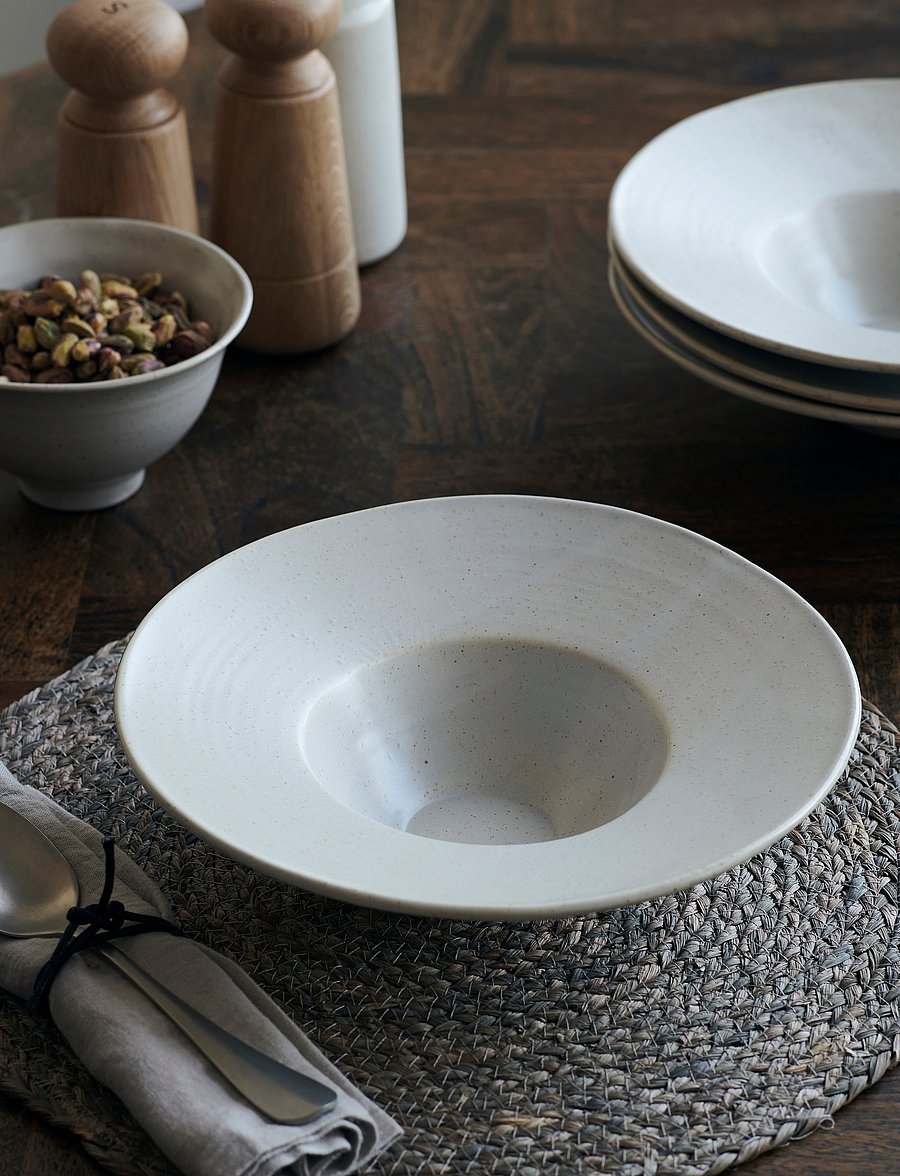 house doctor - Pasta plate, HDPion, Grey, White - nudelteller - grey/white - 0