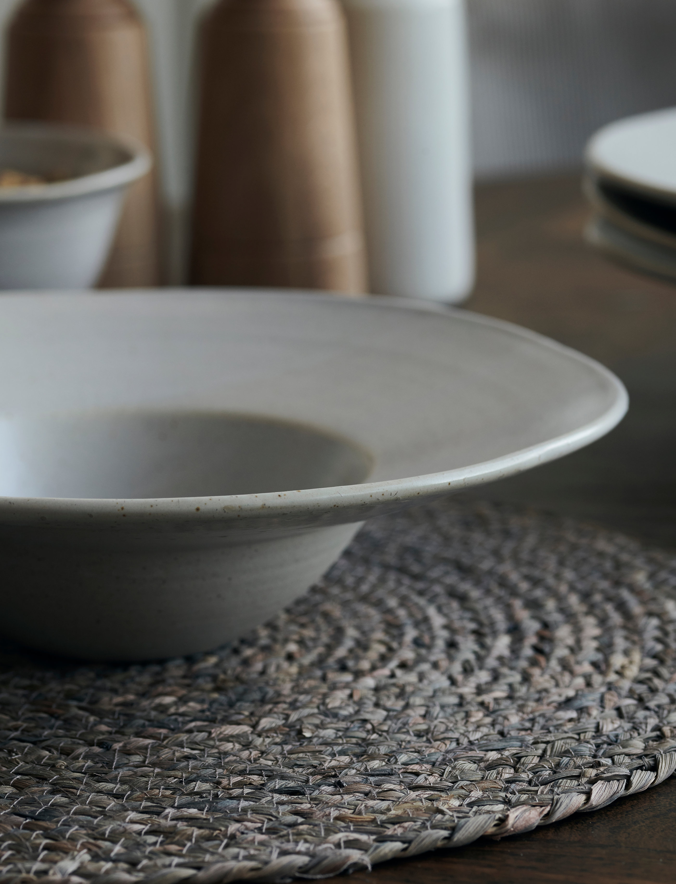 house doctor - Pasta plate, HDPion, Grey, White - nudelteller - grey/white - 2