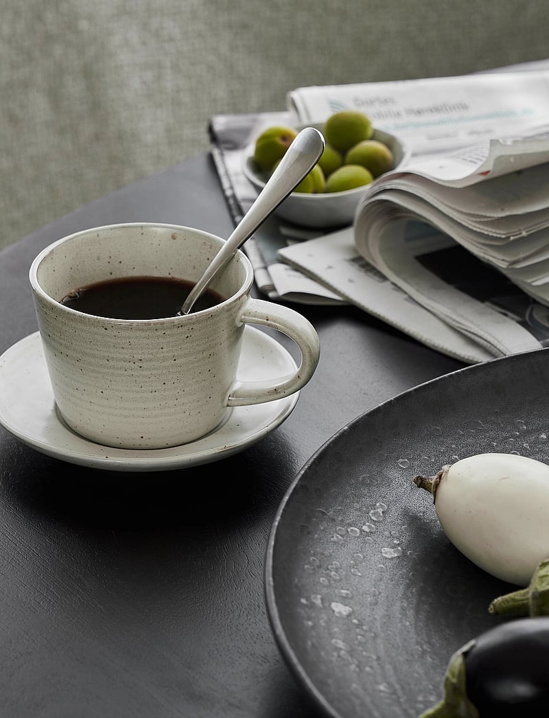 house doctor - Cup w. saucer, Pion, Grey/White - osta hinna alusel - grey/white - 1