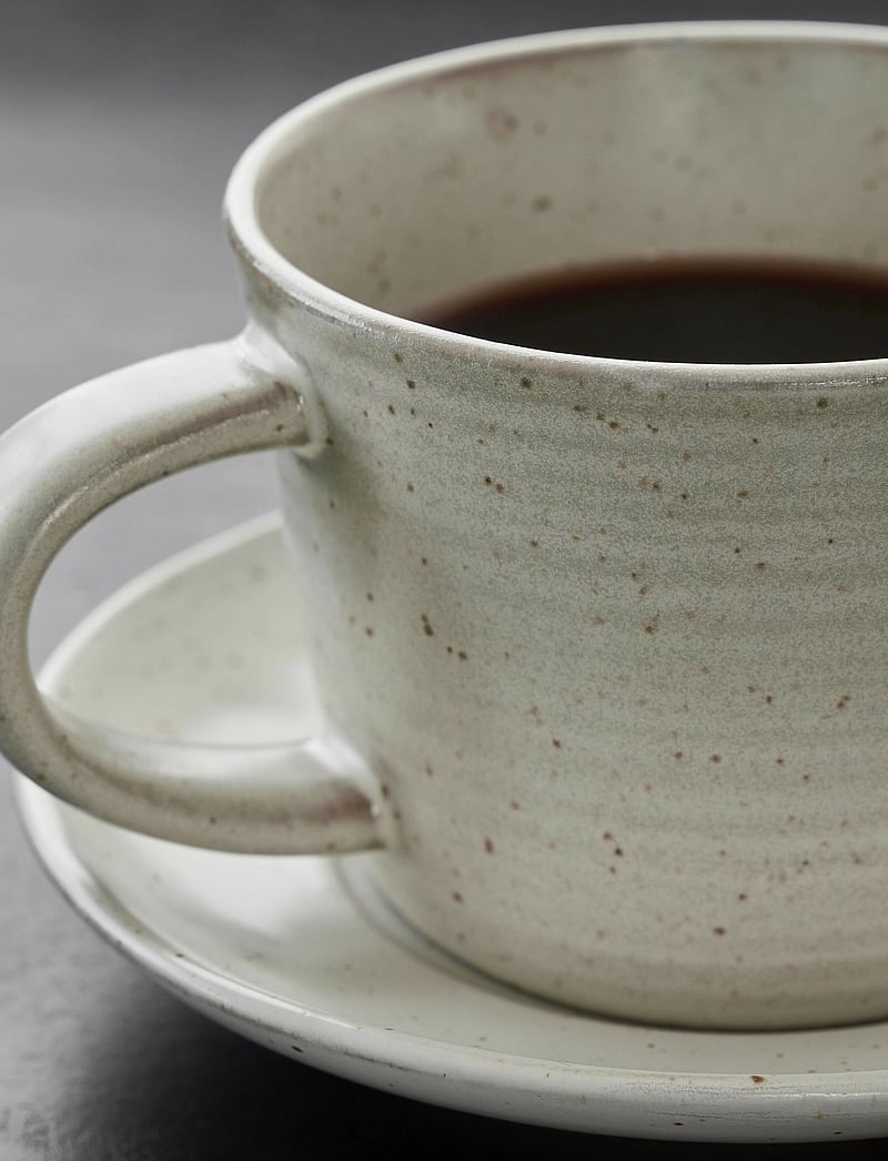 house doctor - Cup w. saucer, Pion, Grey/White - osta hinna alusel - grey/white - 4