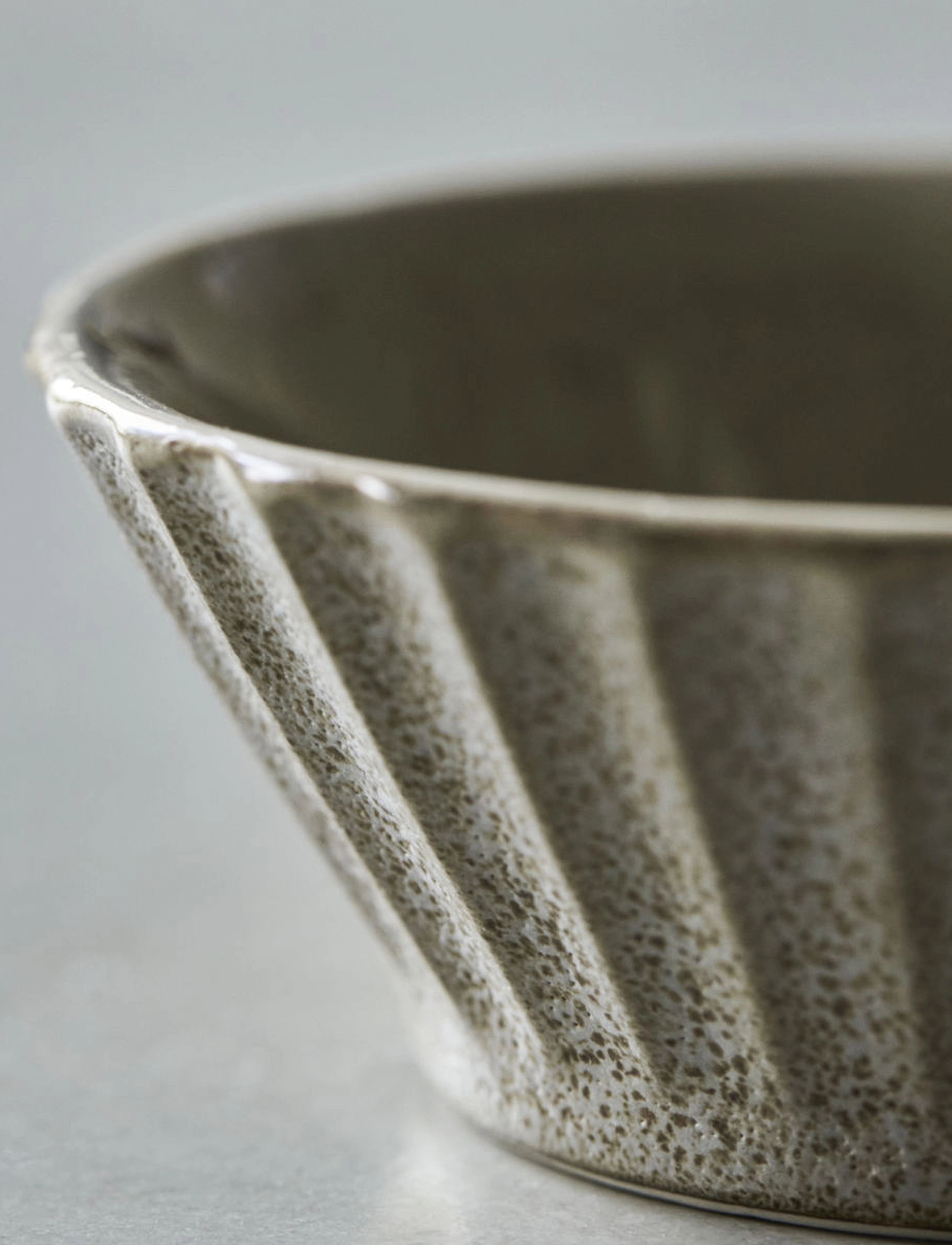 house doctor - Bowl, HDPleat, Grey, Brown - müslischalen - grey/brown - 2