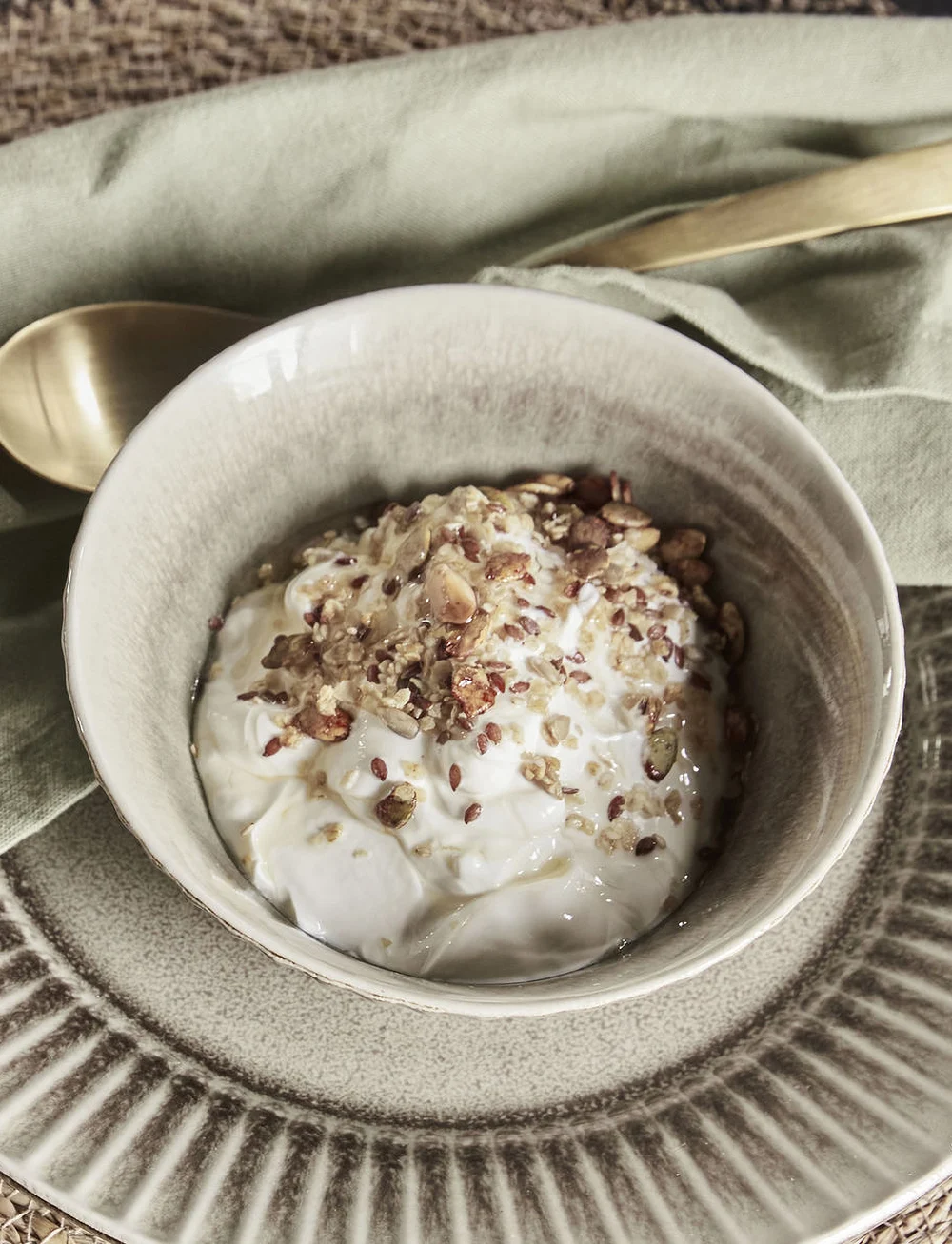 house doctor - Bowl, HDPleat, Grey/Brown - osta hinna alusel - grey/brown - 1