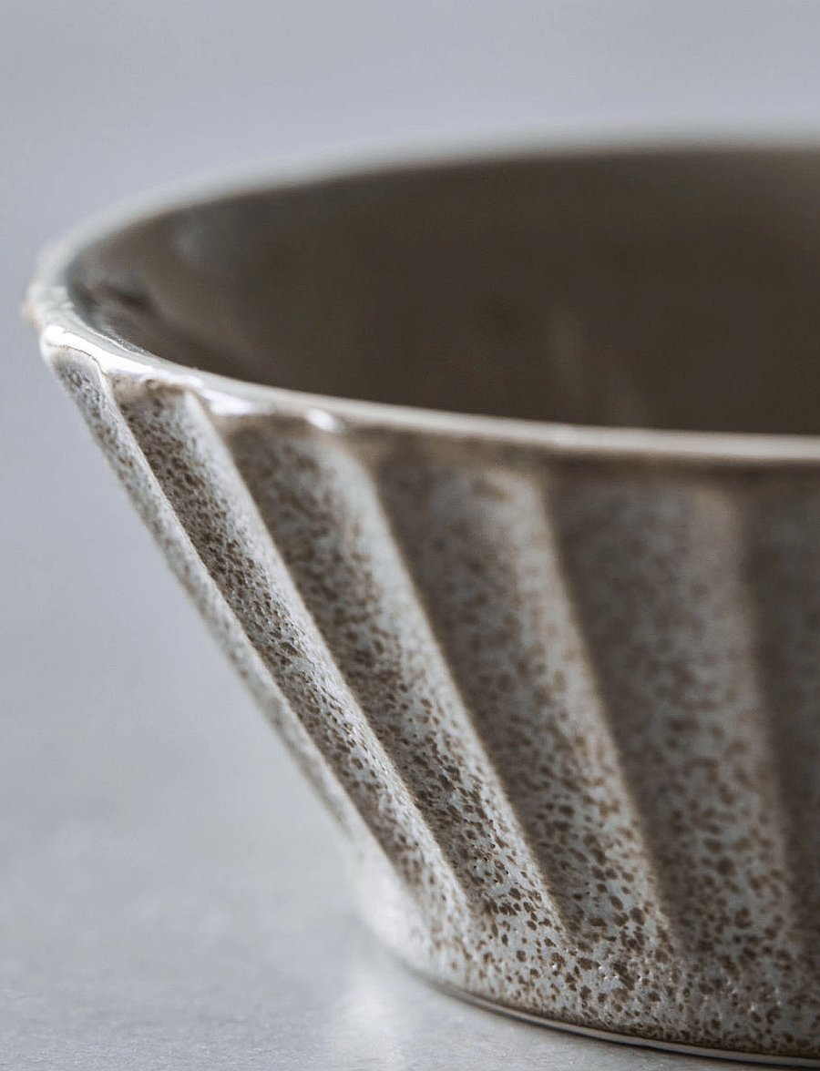 house doctor - Bowl, HDPleat, Grey, Brown - hommikusöögikausid - grey/brown - 2