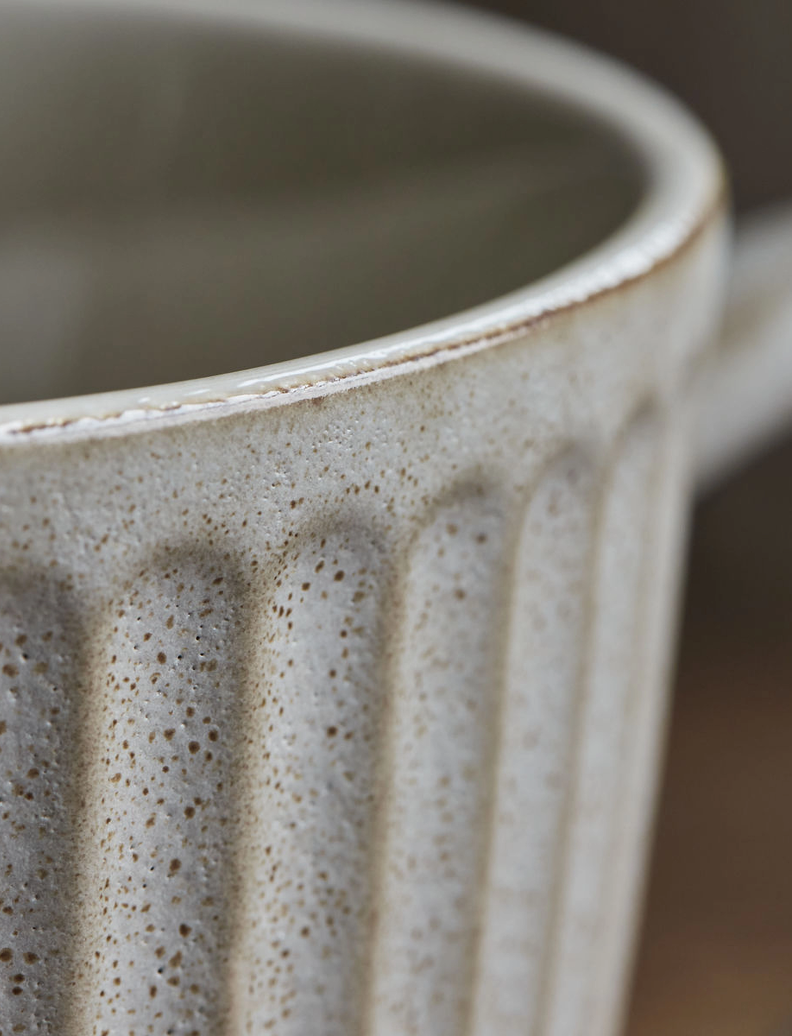 house doctor - Mug, HDPleat, Grey, Brown - coffee cups - grey/brown - 2