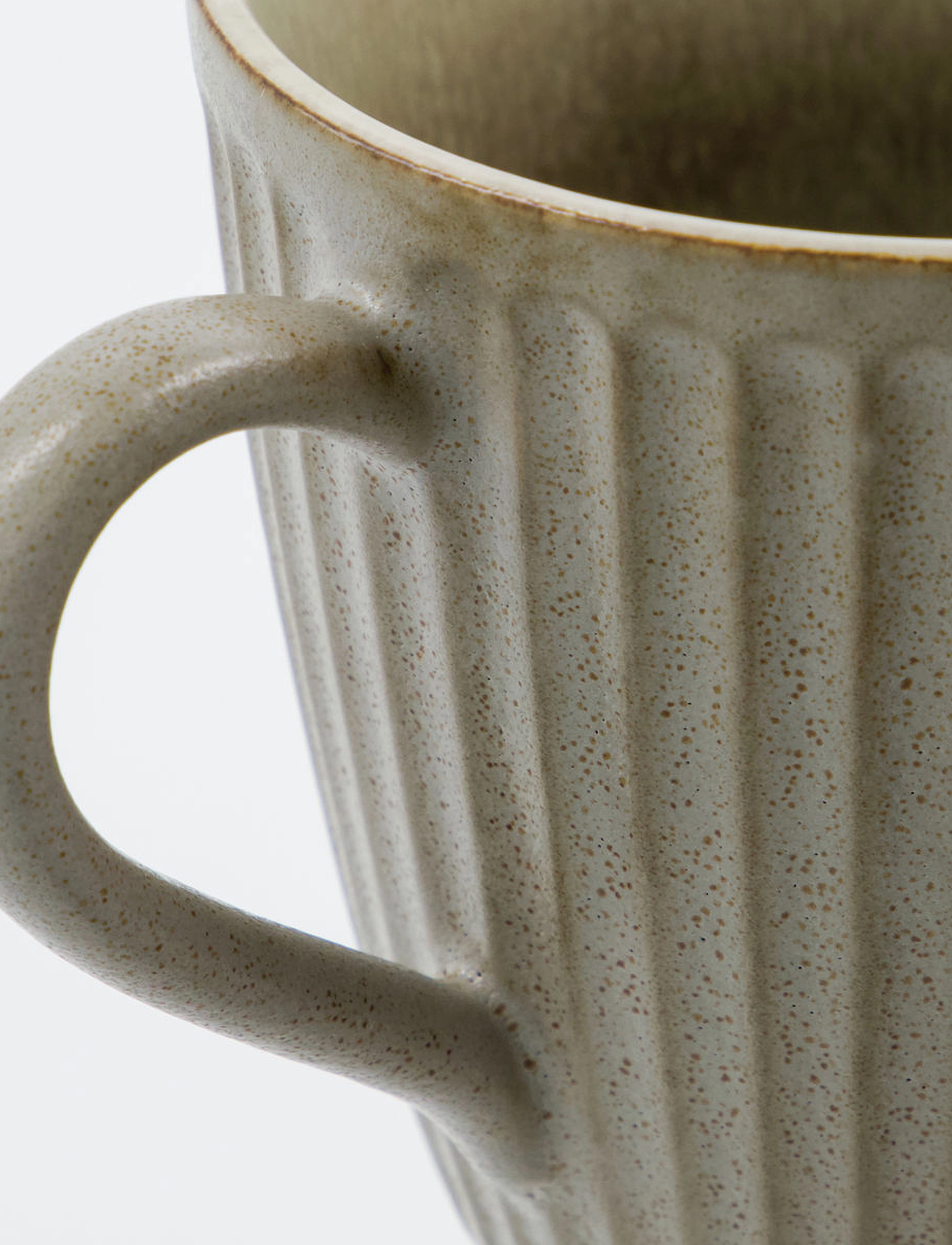 house doctor - Mug, HDPleat, Grey, Brown - coffee cups - grey/brown - 3