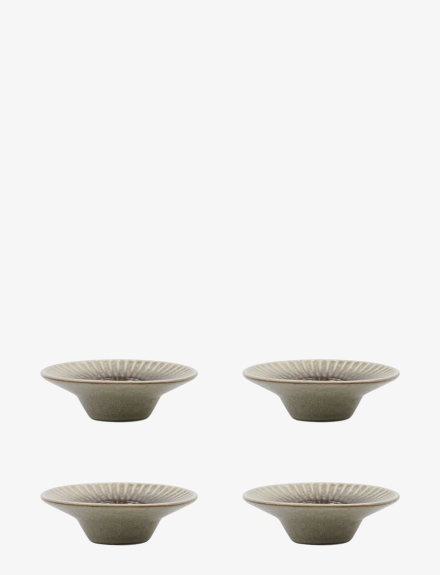 house doctor - Egg cup, HDPleat, Grey, Brown - eierbecher - grey/brown - 1
