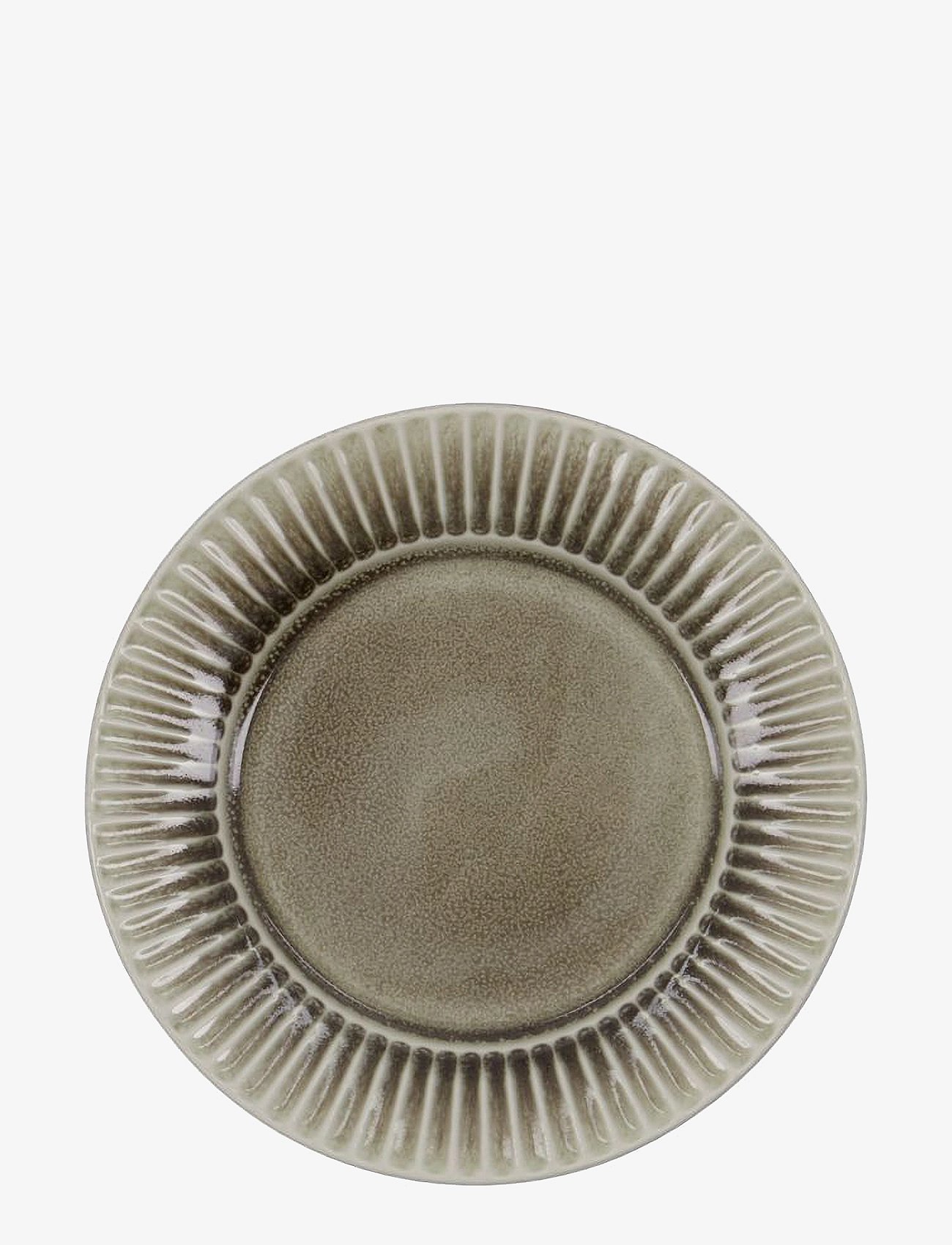house doctor | Lunch Plate, Hdpleat, Grey, Brown | Ø 22 CM