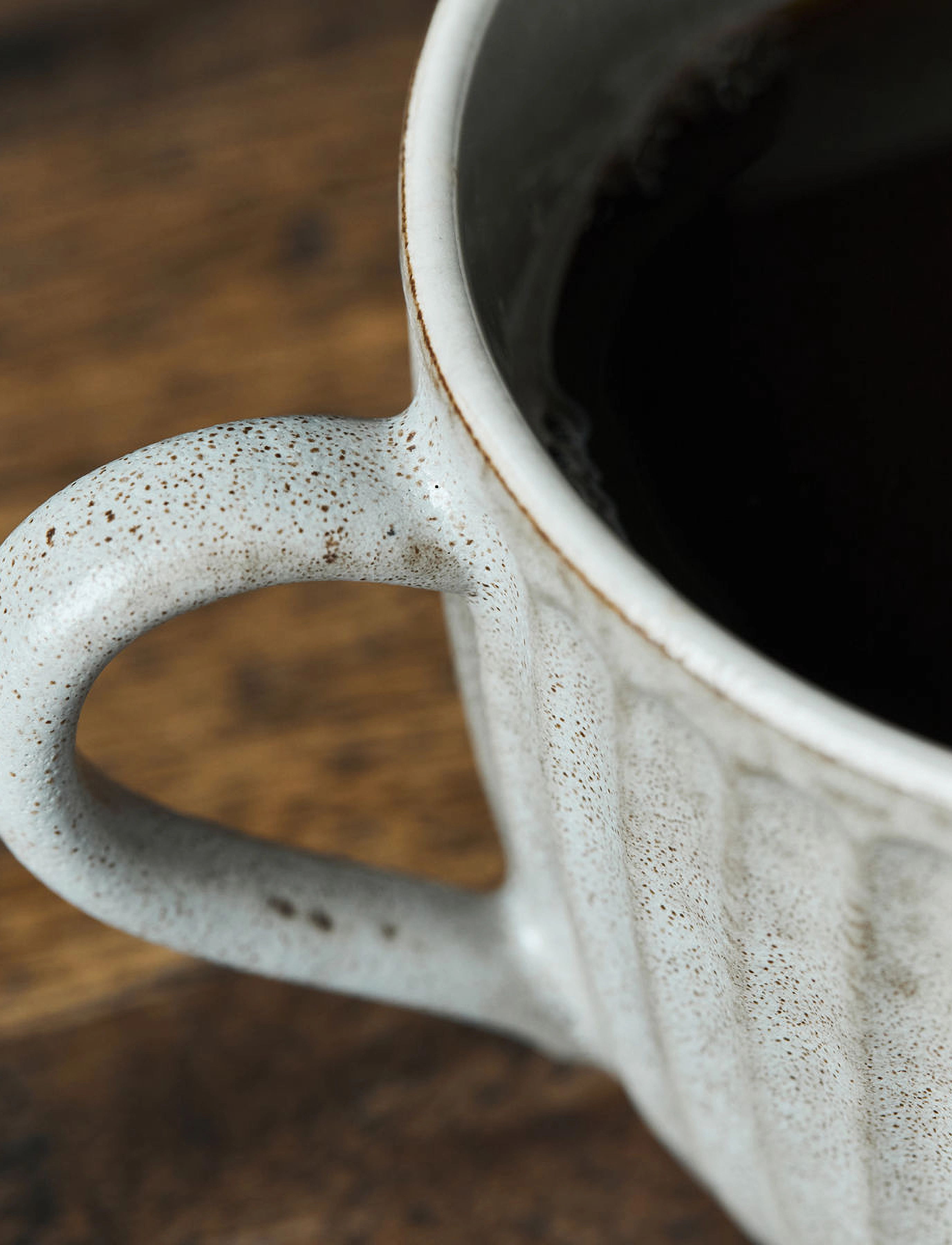 house doctor - Mug, HDPleat, Grey, Brown - kaffekopper - grey/brown - 2