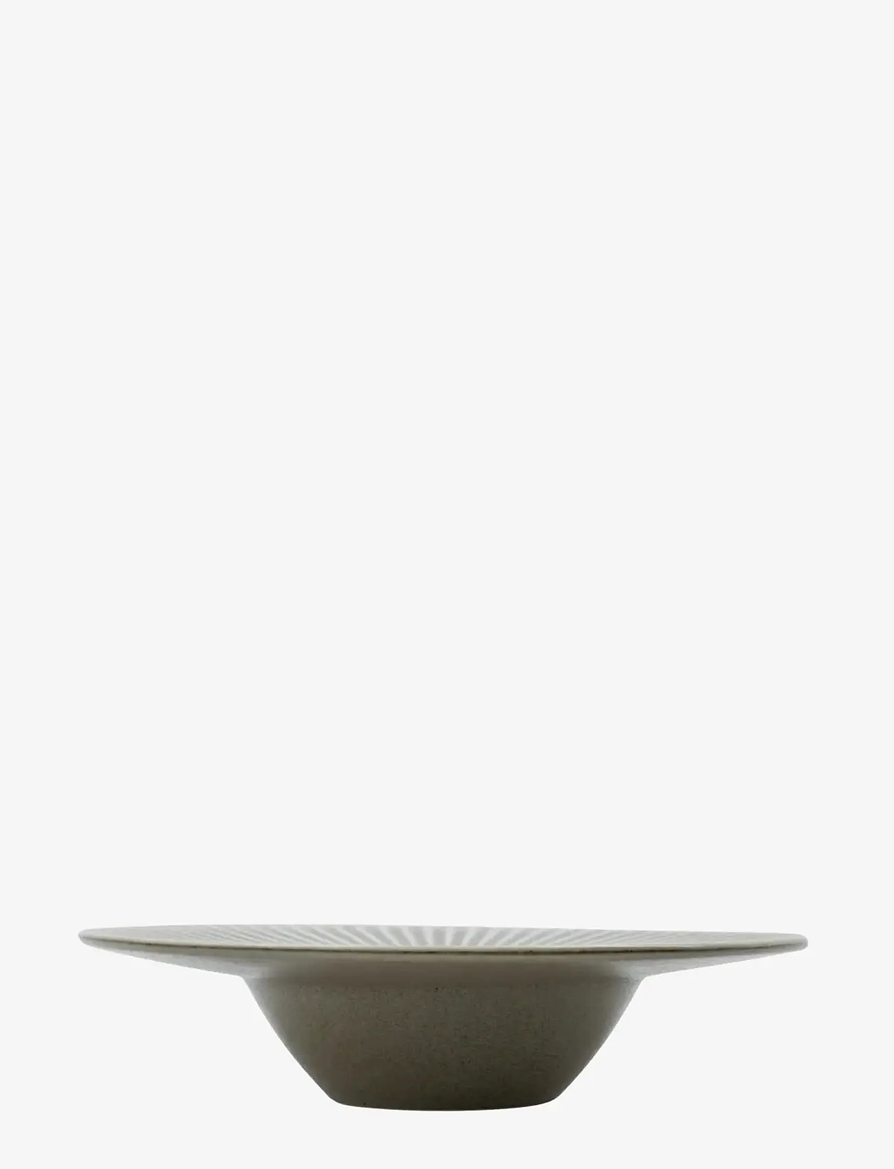 house doctor - Pasta plate, HDPleat, Grey, Brown - pastadiskar - grey/brown - 1