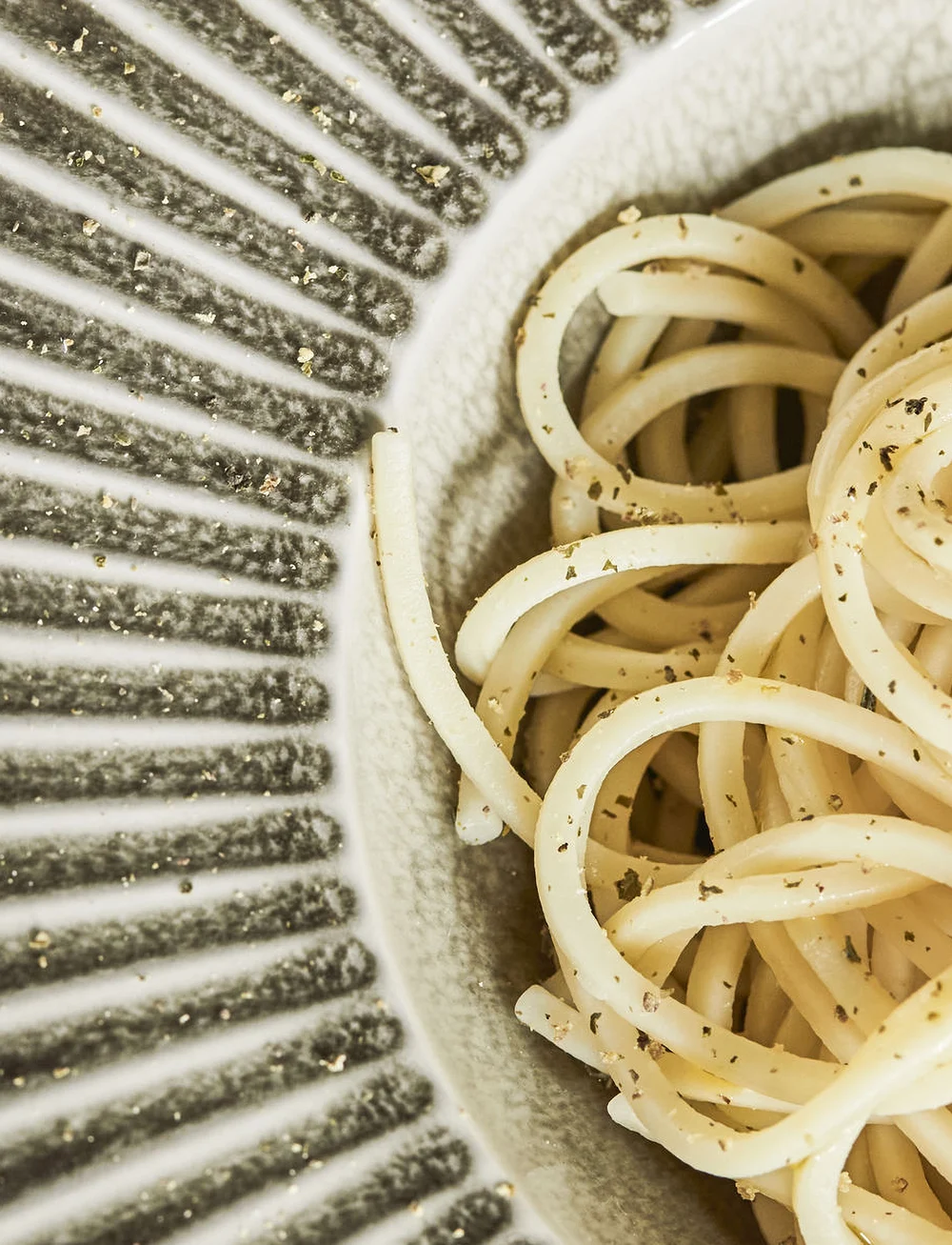 house doctor - Pasta plate, HDPleat, Grey/Brown - nudelteller - grey/brown - 2