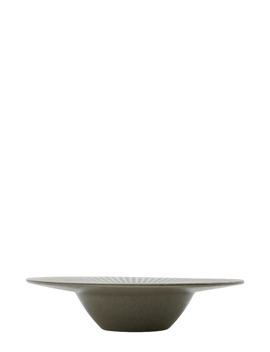 house doctor - Pasta plate, HDPleat, Grey, Brown - nudelteller - grey/brown - 1