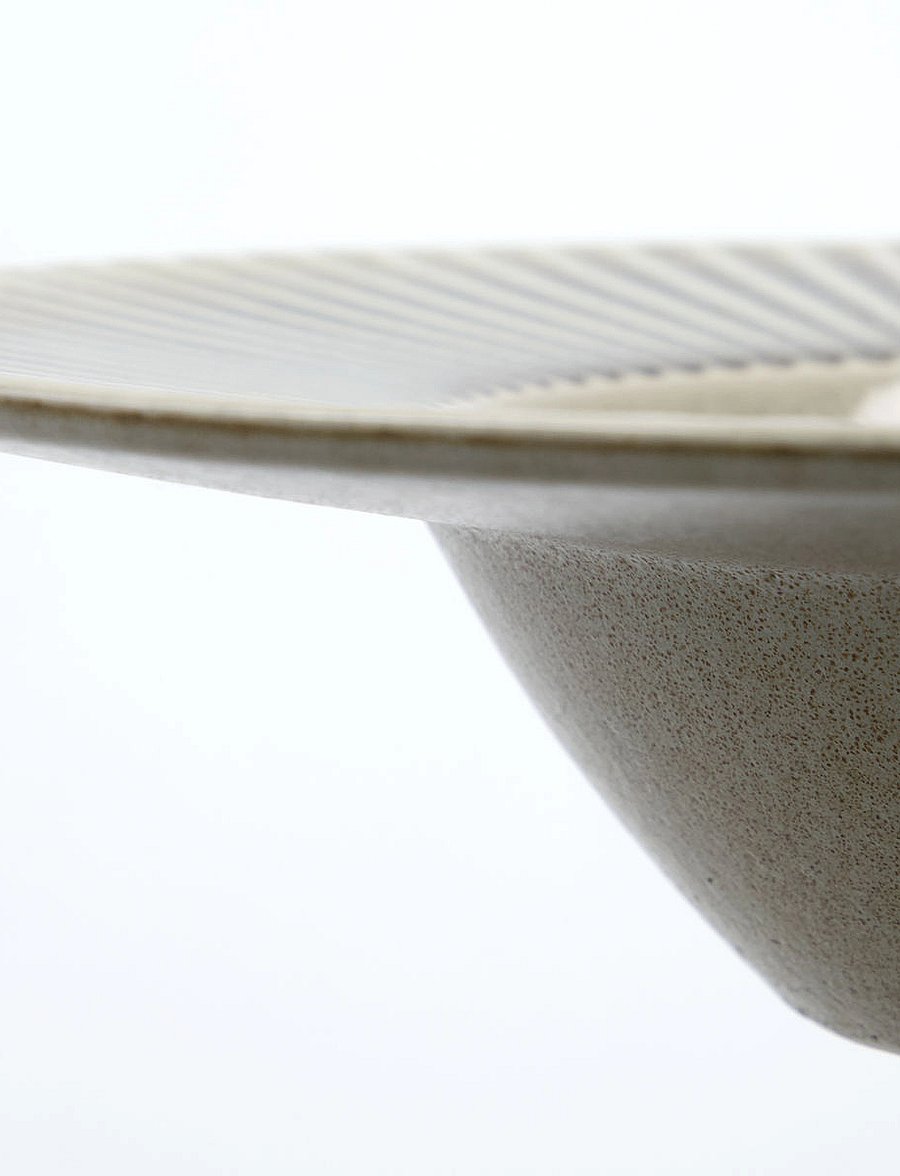 house doctor - Pasta plate, HDPleat, Grey, Brown - nudelteller - grey/brown - 4