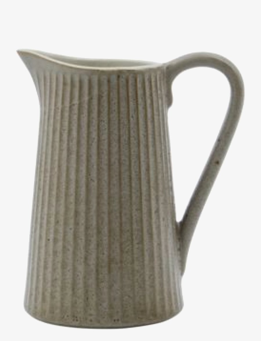 house doctor - Jug, HDPleat, Grey, Brown - wasserkaraffen - grey/brown - 1
