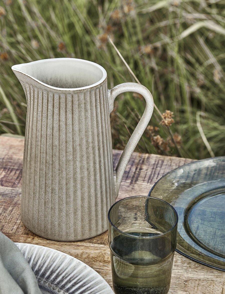 house doctor - Jug, HDPleat, Grey, Brown - veekannud - grey/brown - 0