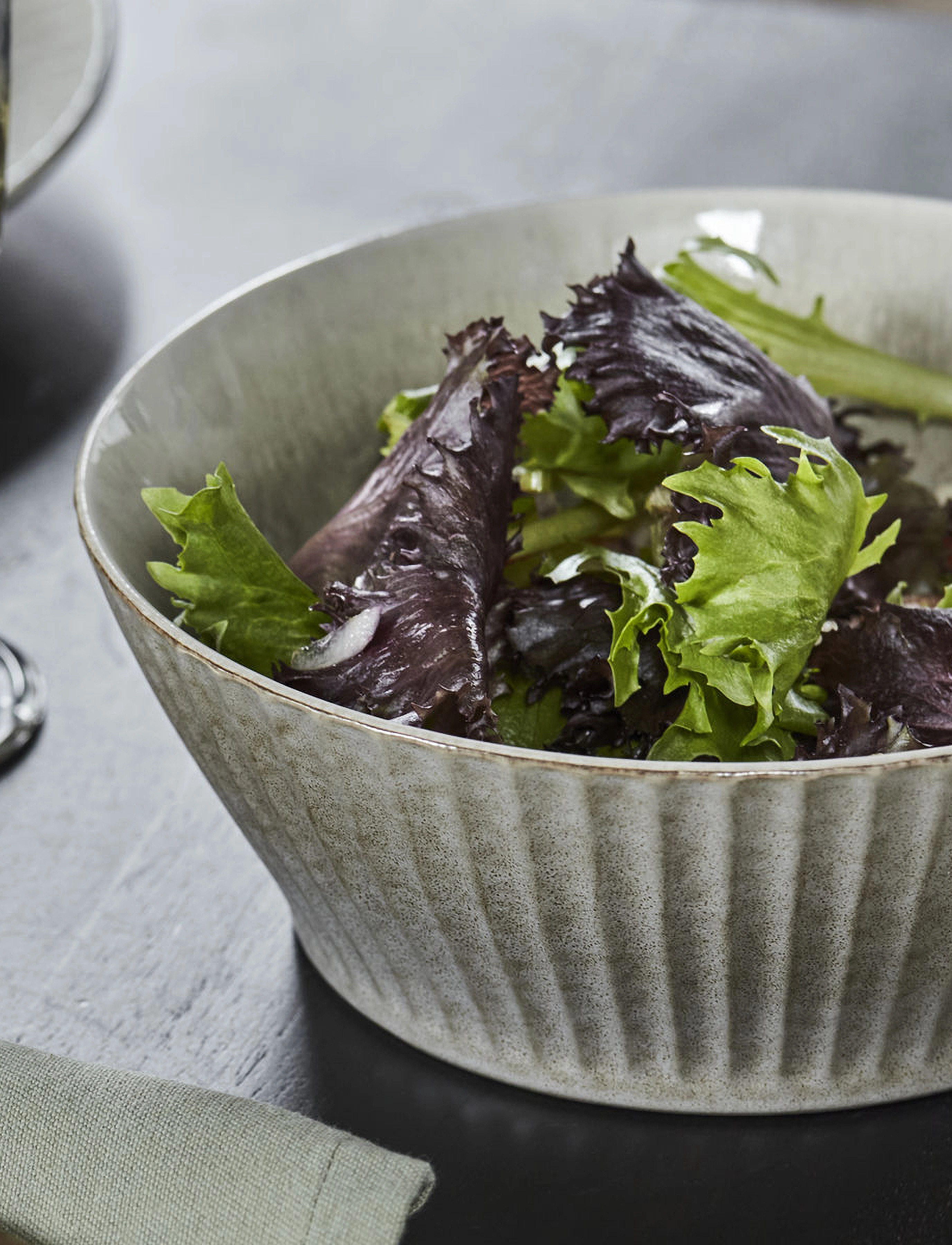 house doctor Bowl, Hdpleat, Grey, Brown, H7.0 cm, Bowls, Grau - Breakfast Homeware