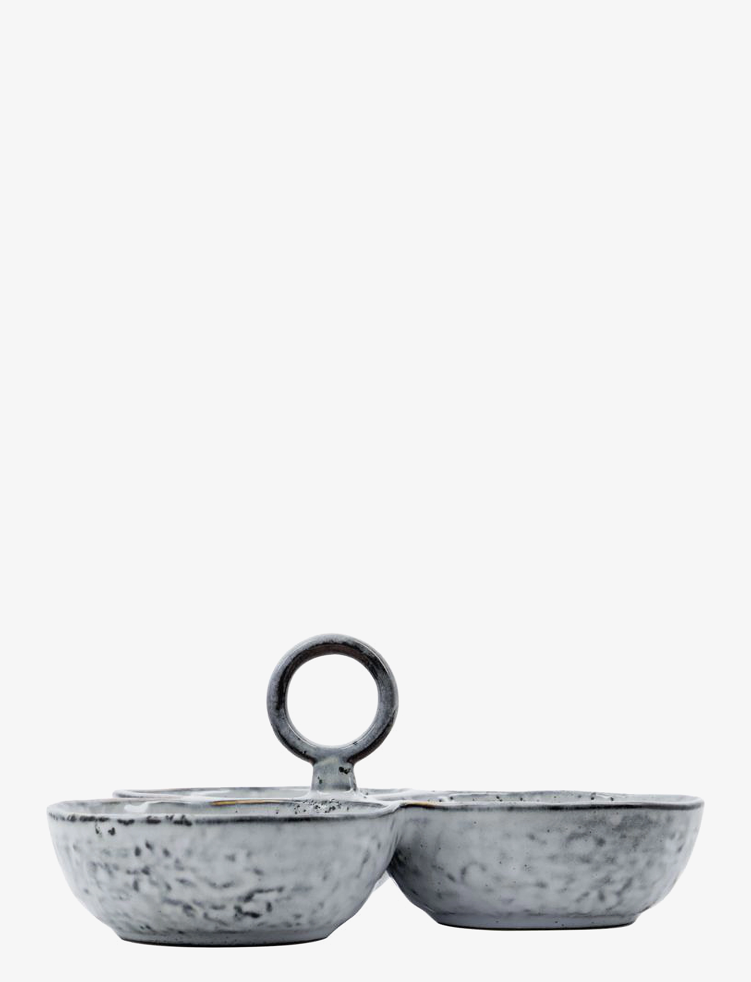 house doctor Serving Bowls, Hdrustic, Grå/Blå, Serving Skål, Grå, Str: H9.0CM