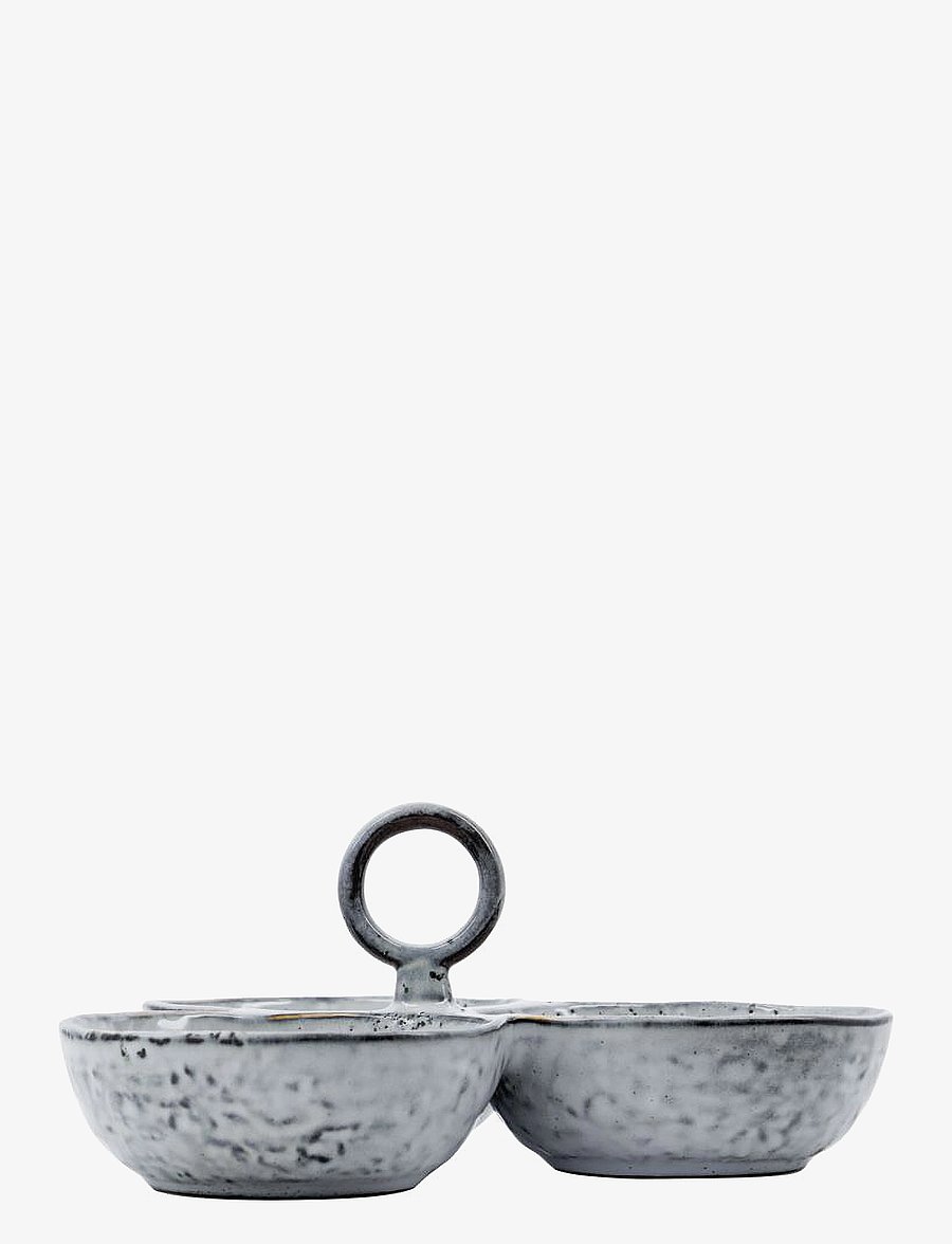 house doctor - Serving bowls, HDRustic, Grey, Blue - servierschalen - grey/blue - 1