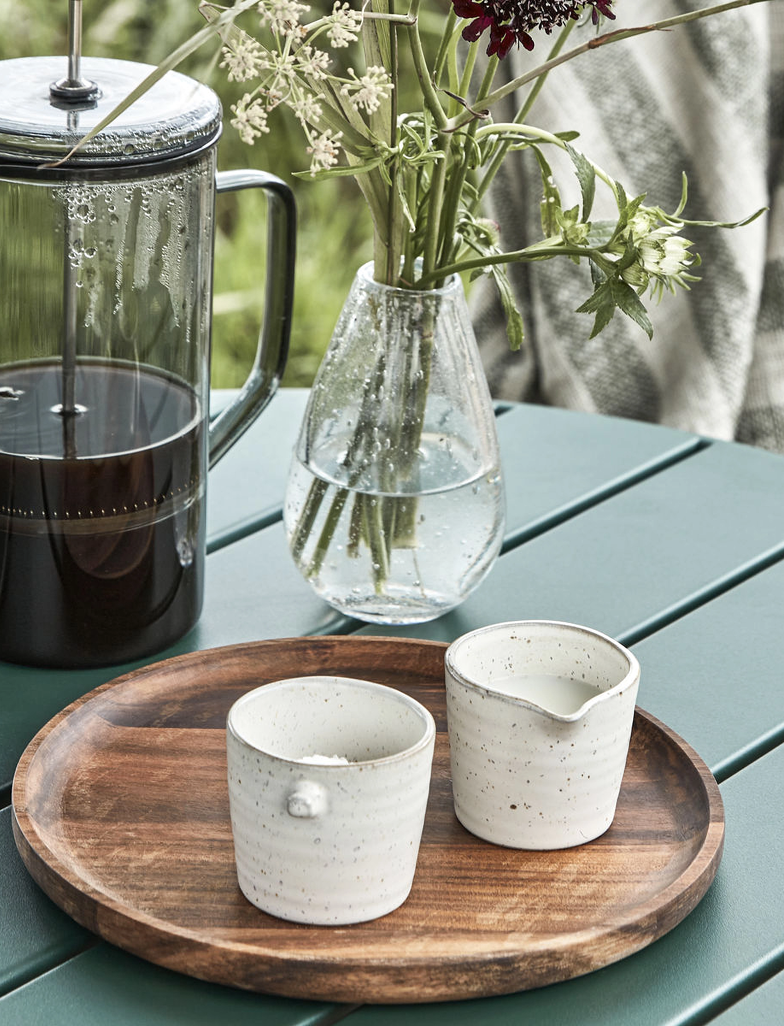 house doctor - Milk jar & sugar bowl, HDPion, Grey - mjólkurkönnur - grey/white - 0