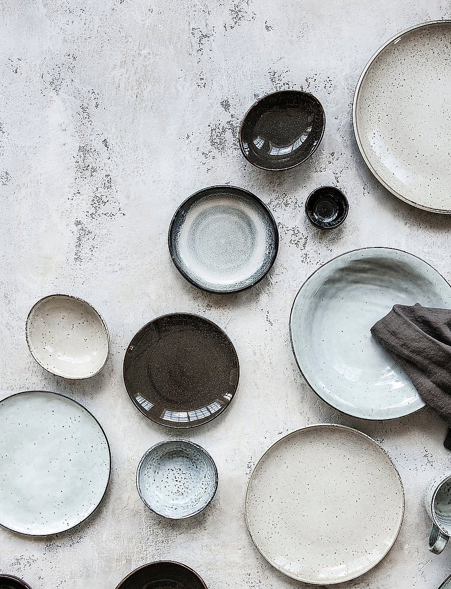 house doctor - Dinner plate, HDRustic, Grey, Blue - madalaimad hinnad - grey/blue - 3